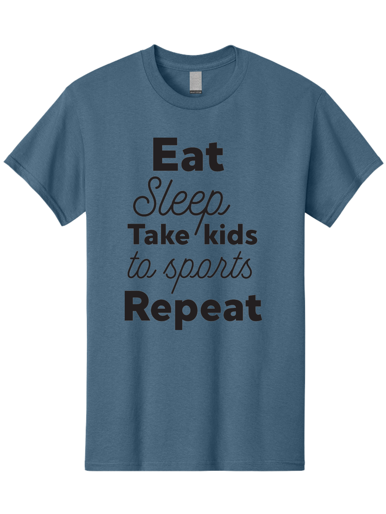 Eat-Sleep-Take-Kids-To-Sports-Repeat Men'S Graphic Tee, 100% Cotton, Comfortable Casual Summer Wear, Machine Washable, Busy Parents, Parenting Life, Family Activities, Kids Sports, Daily Routine, Parenting Humor, Eat Sleep Repeat Aac682 5