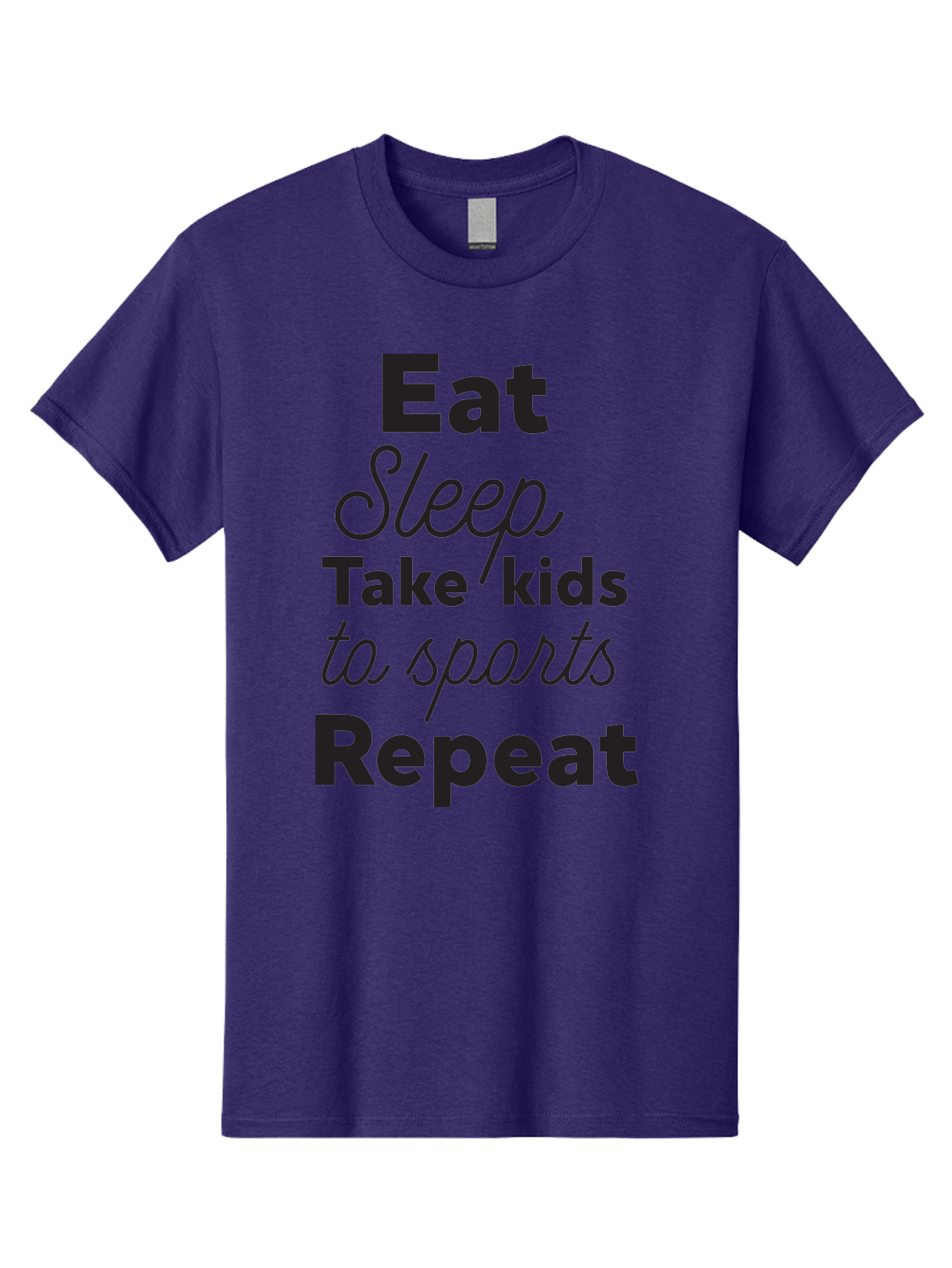 Eat-Sleep-Take-Kids-To-Sports-Repeat Men'S Graphic Tee, 100% Cotton, Comfortable Casual Summer Wear, Machine Washable, Busy Parents, Parenting Life, Family Activities, Kids Sports, Daily Routine, Parenting Humor, Eat Sleep Repeat Aac682 23