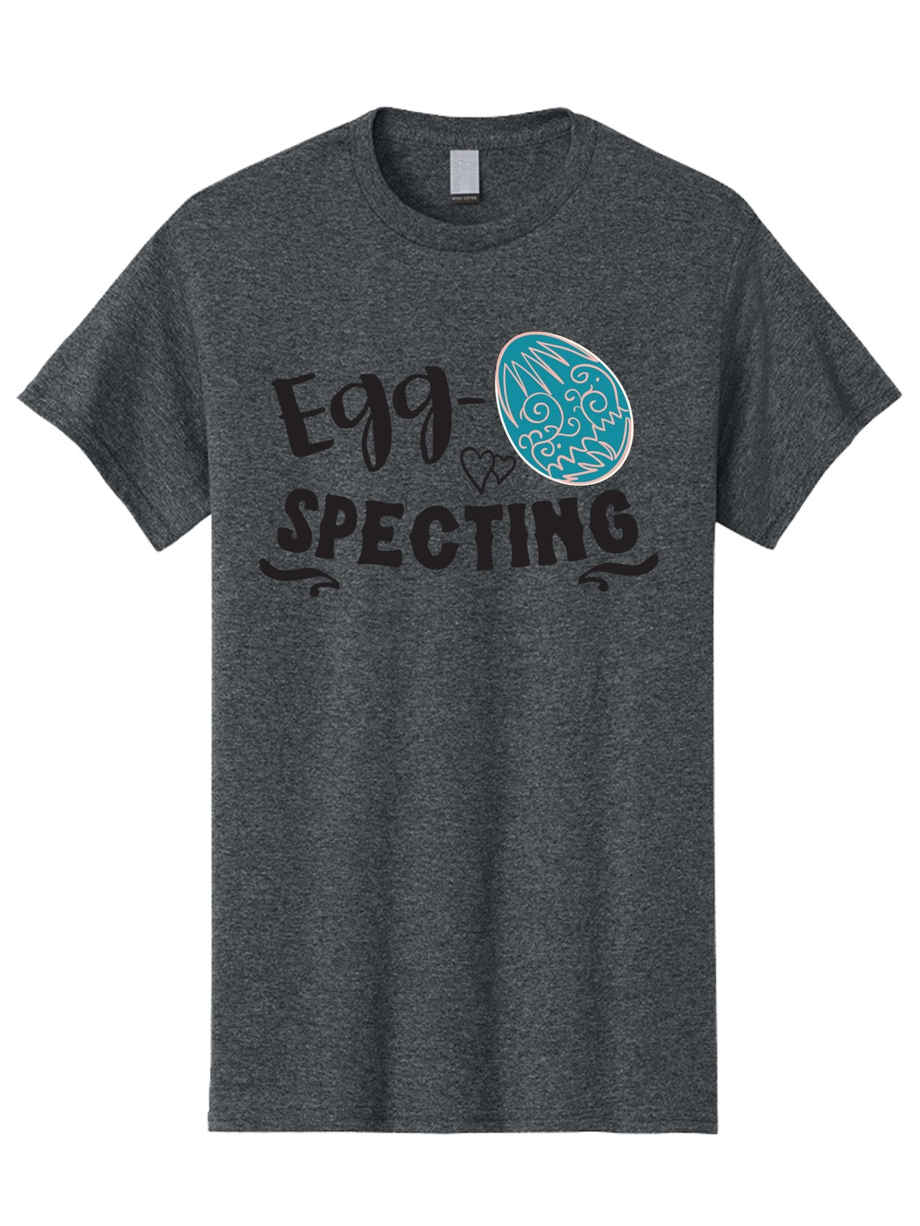 Egg-Specting Men'S Graphic Tee, 100% Cotton, Comfortable Casual Summer Wear, Machine Washable, Easter Egg, Egg Expecting, Cute Designs, Playful Graphics, Decorative Egg, Heart Symbol, Easter Theme, Spring Vibes, Baby Announcement Aac683 9