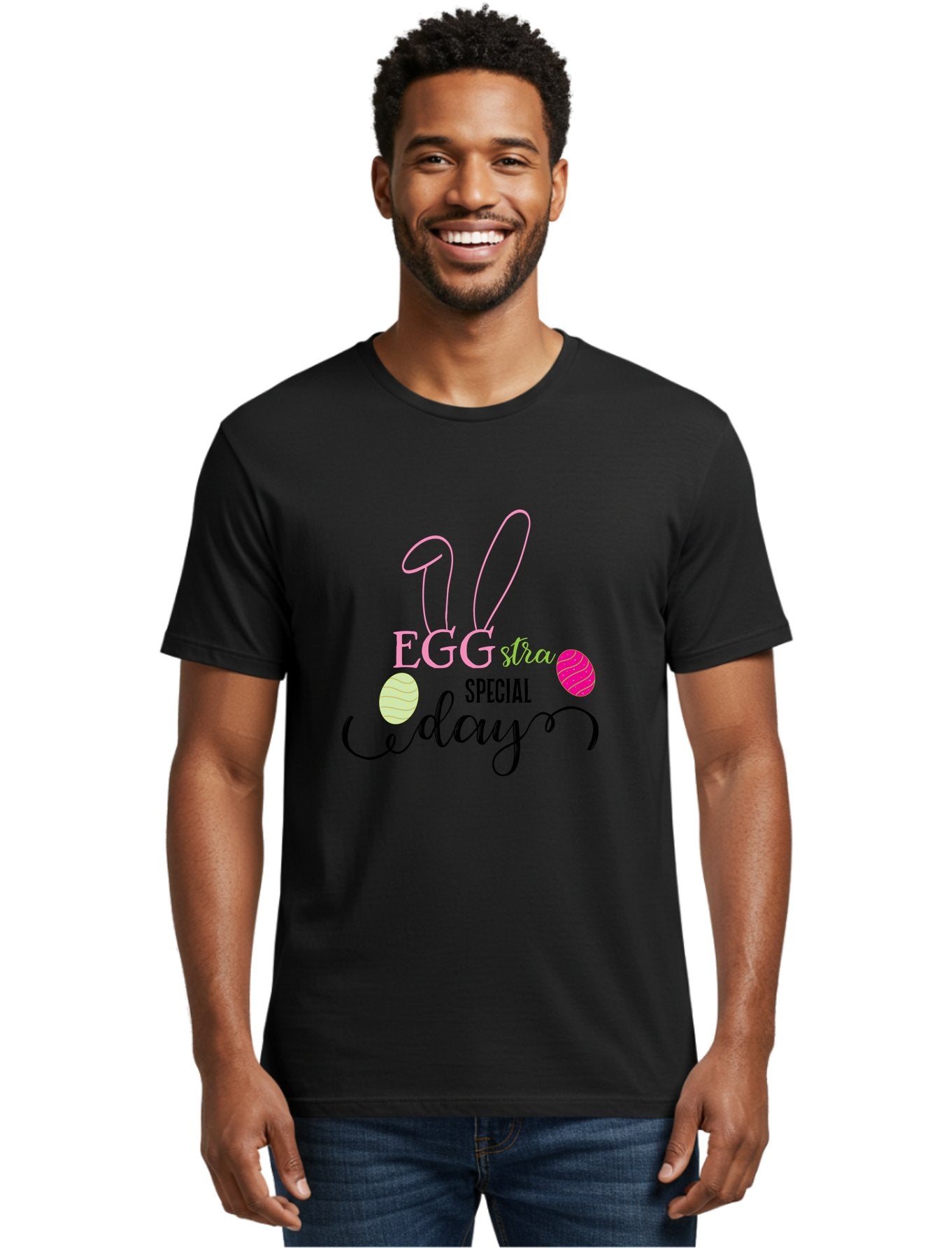 Eggstra-Special-Day Men'S Graphic Tee, 100% Cotton, Comfortable Casual Summer Wear, Machine Washable, Easter Eggs, Bunny Ears, Easter Celebration, Springtime Festivities, Holiday Graphics, Easter-Themed Decor, Festive Eggs, Easter Egg Hunt Aac684 18