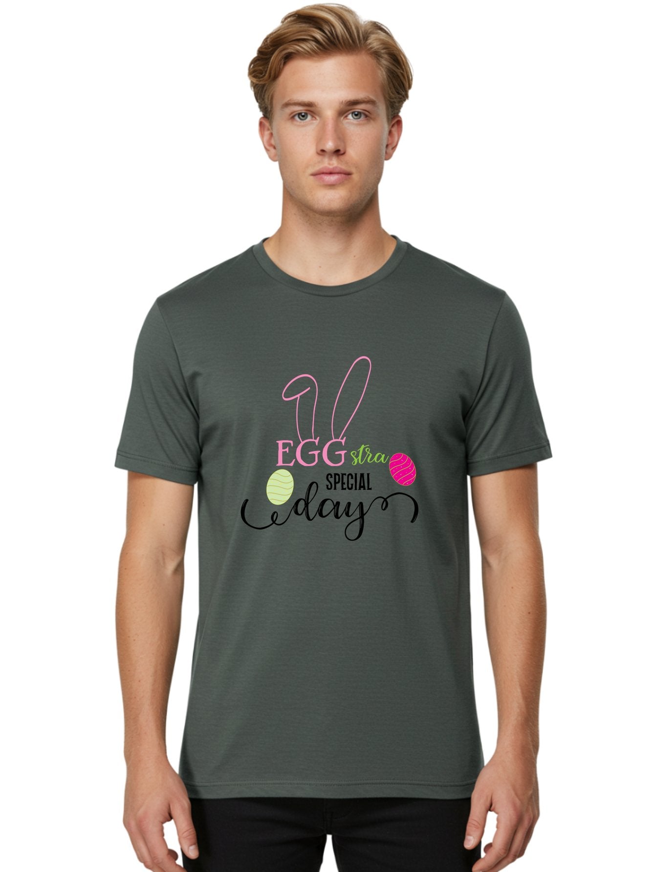 Eggstra-Special-Day Men'S Graphic Tee, 100% Cotton, Comfortable Casual Summer Wear, Machine Washable, Easter Eggs, Bunny Ears, Easter Celebration, Springtime Festivities, Holiday Graphics, Easter-Themed Decor, Festive Eggs, Easter Egg Hunt Aac684 19