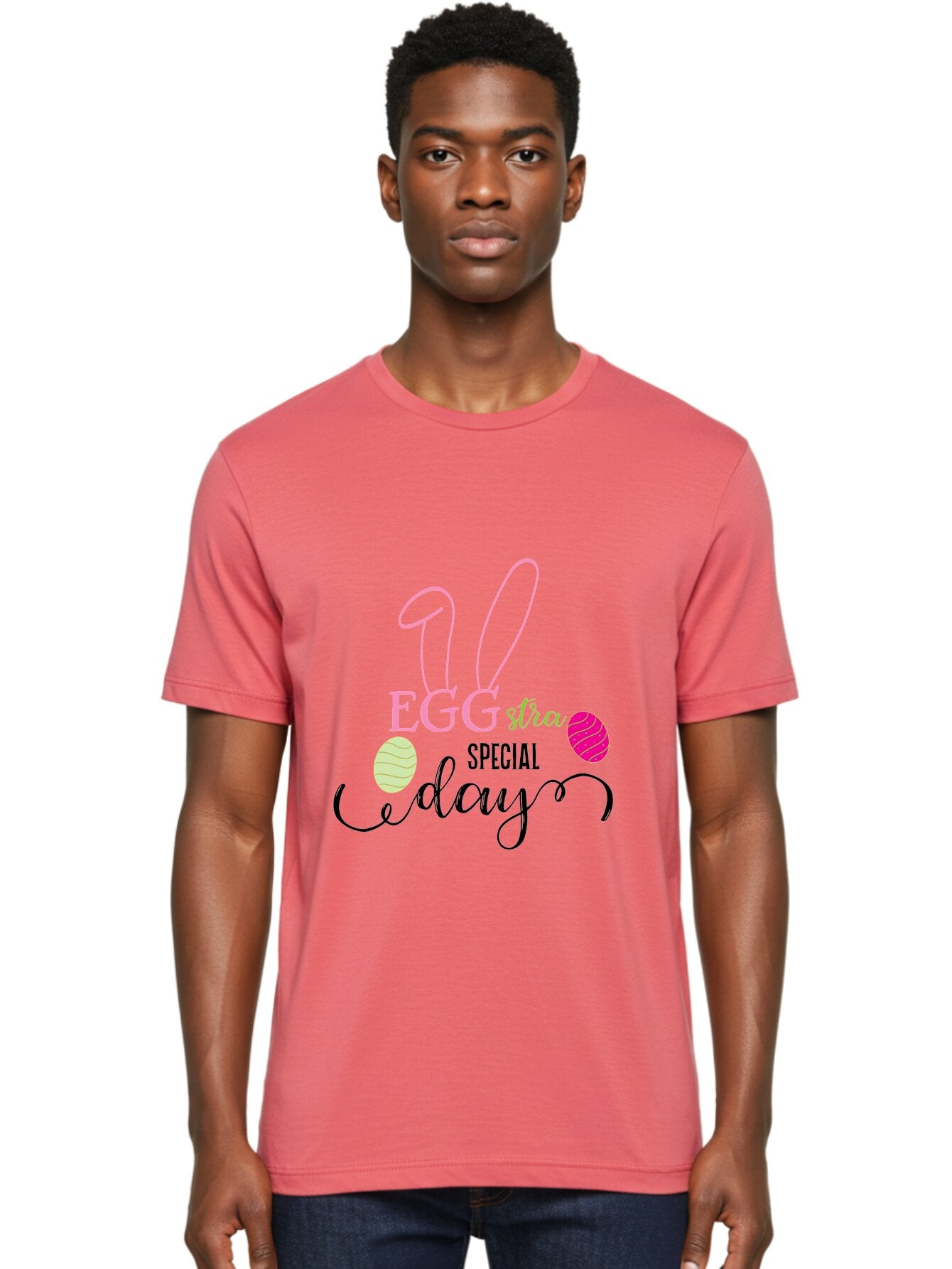 Eggstra-Special-Day Men'S Graphic Tee, 100% Cotton, Comfortable Casual Summer Wear, Machine Washable, Easter Eggs, Bunny Ears, Easter Celebration, Springtime Festivities, Holiday Graphics, Easter-Themed Decor, Festive Eggs, Easter Egg Hunt Aac684 17