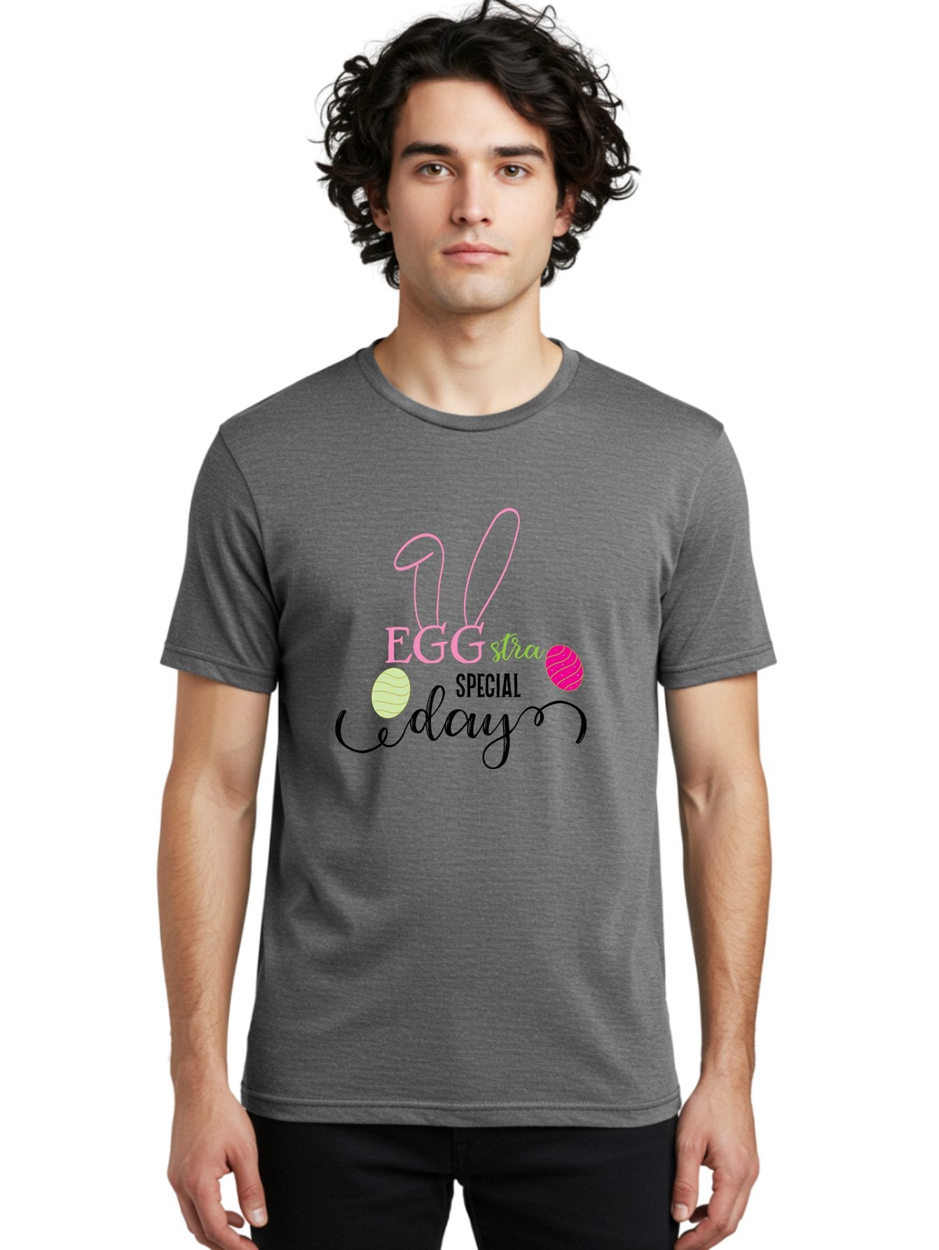Eggstra-Special-Day Men'S Graphic Tee, 100% Cotton, Comfortable Casual Summer Wear, Machine Washable, Easter Eggs, Bunny Ears, Easter Celebration, Springtime Festivities, Holiday Graphics, Easter-Themed Decor, Festive Eggs, Easter Egg Hunt Aac684 26
