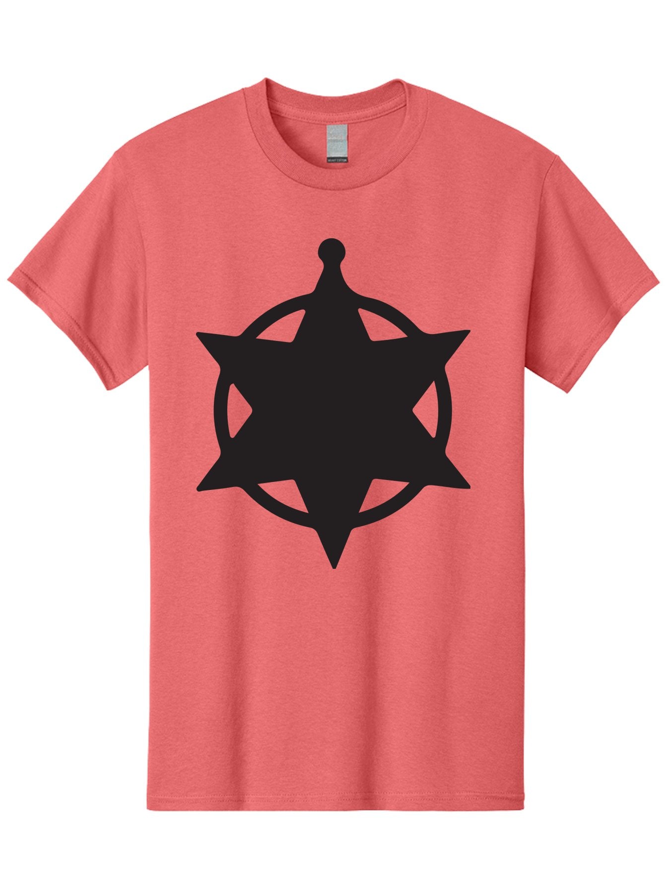 Eight-Pointed-Star-Symbol Men'S Graphic Tee, 100% Cotton, Comfortable Casual Summer Wear, Machine Washable, Chaos Symbol, Chaos Star, Eight Pointed Star, Occult Symbol, Pagan Symbol, Mystical Emblem, Abstract Art, Symbolic Representation Aac685 2