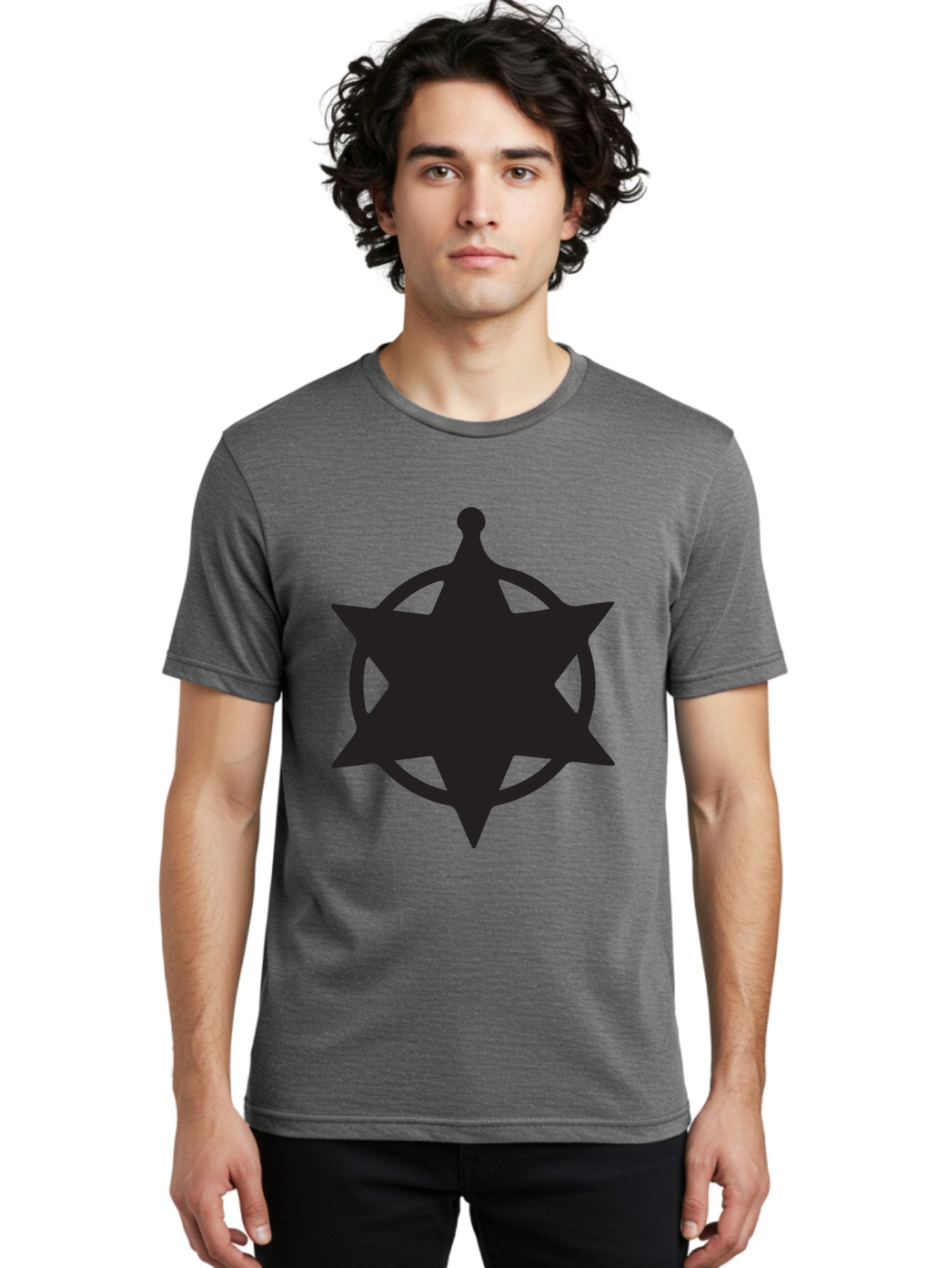 Eight-Pointed-Star-Symbol Men'S Graphic Tee, 100% Cotton, Comfortable Casual Summer Wear, Machine Washable, Chaos Symbol, Chaos Star, Eight Pointed Star, Occult Symbol, Pagan Symbol, Mystical Emblem, Abstract Art, Symbolic Representation Aac685 28