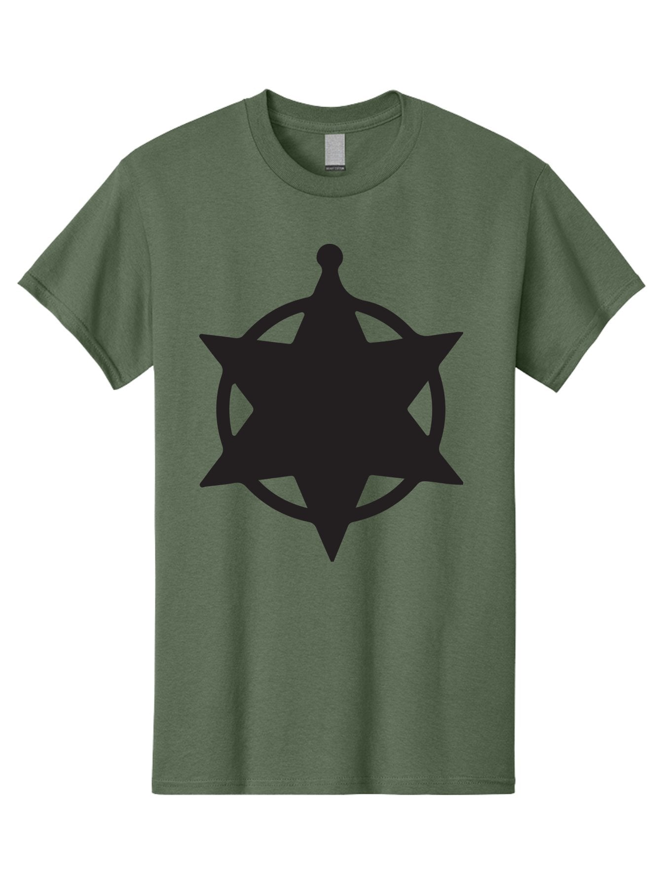 Eight-Pointed-Star-Symbol Men'S Graphic Tee, 100% Cotton, Comfortable Casual Summer Wear, Machine Washable, Chaos Symbol, Chaos Star, Eight Pointed Star, Occult Symbol, Pagan Symbol, Mystical Emblem, Abstract Art, Symbolic Representation Aac685 4