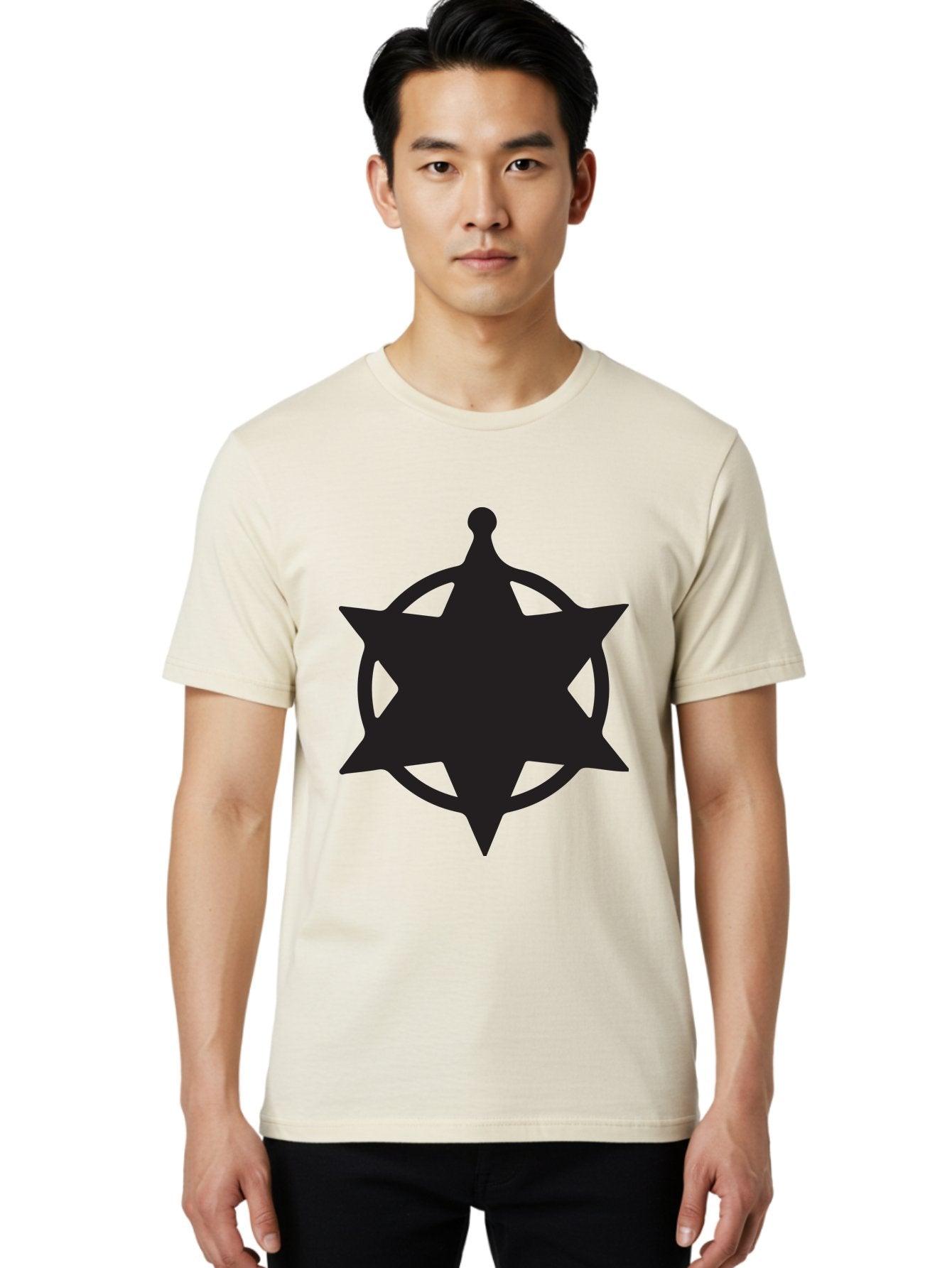Eight-Pointed-Star-Symbol Men'S Graphic Tee, 100% Cotton, Comfortable Casual Summer Wear, Machine Washable, Chaos Symbol, Chaos Star, Eight Pointed Star, Occult Symbol, Pagan Symbol, Mystical Emblem, Abstract Art, Symbolic Representation Aac685 17