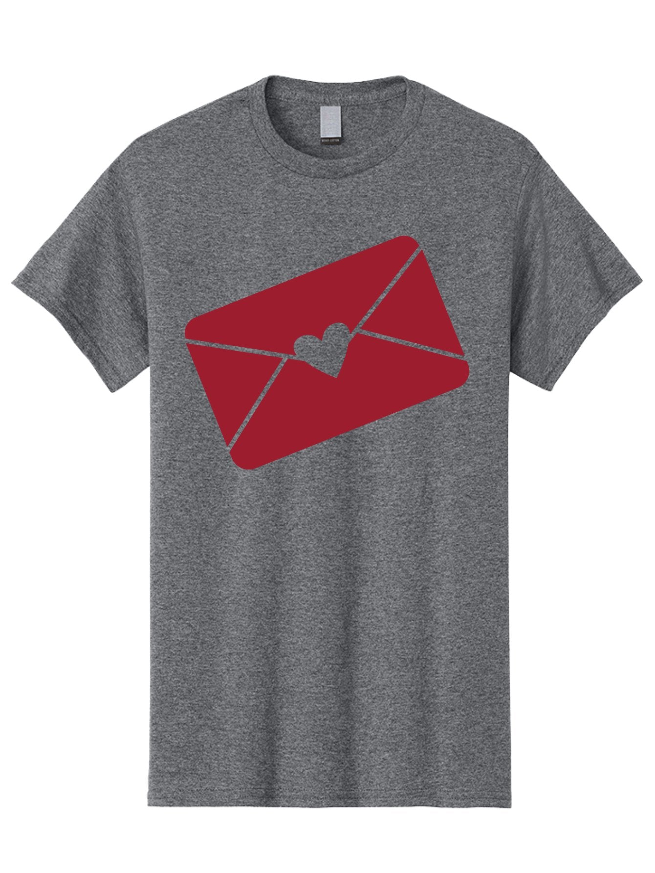 Envelope-With-Heart-1 Men'S Graphic Tee, 100% Cotton, Comfortable Casual Summer Wear, Machine Washable, Love Letter, Romantic Gesture, Heartfelt Message, Envelope Icon, Sealed With Love, Heartfelt Symbol, Affectionate Gesture, Loving Note Aac688