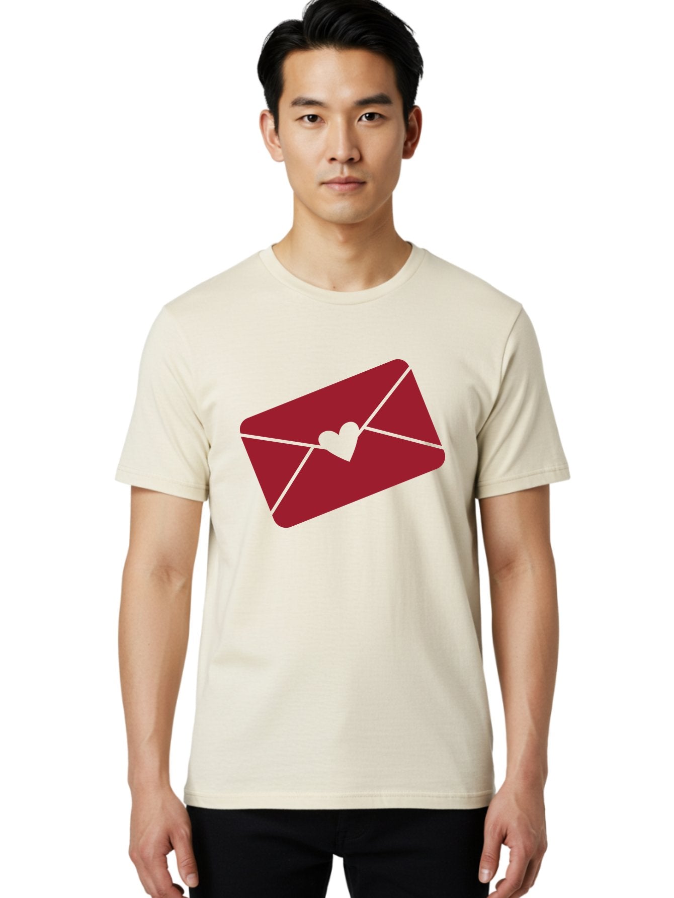 Envelope-With-Heart-1 Men'S Graphic Tee, 100% Cotton, Comfortable Casual Summer Wear, Machine Washable, Love Letter, Romantic Gesture, Heartfelt Message, Envelope Icon, Sealed With Love, Heartfelt Symbol, Affectionate Gesture, Loving Note Aac688 28