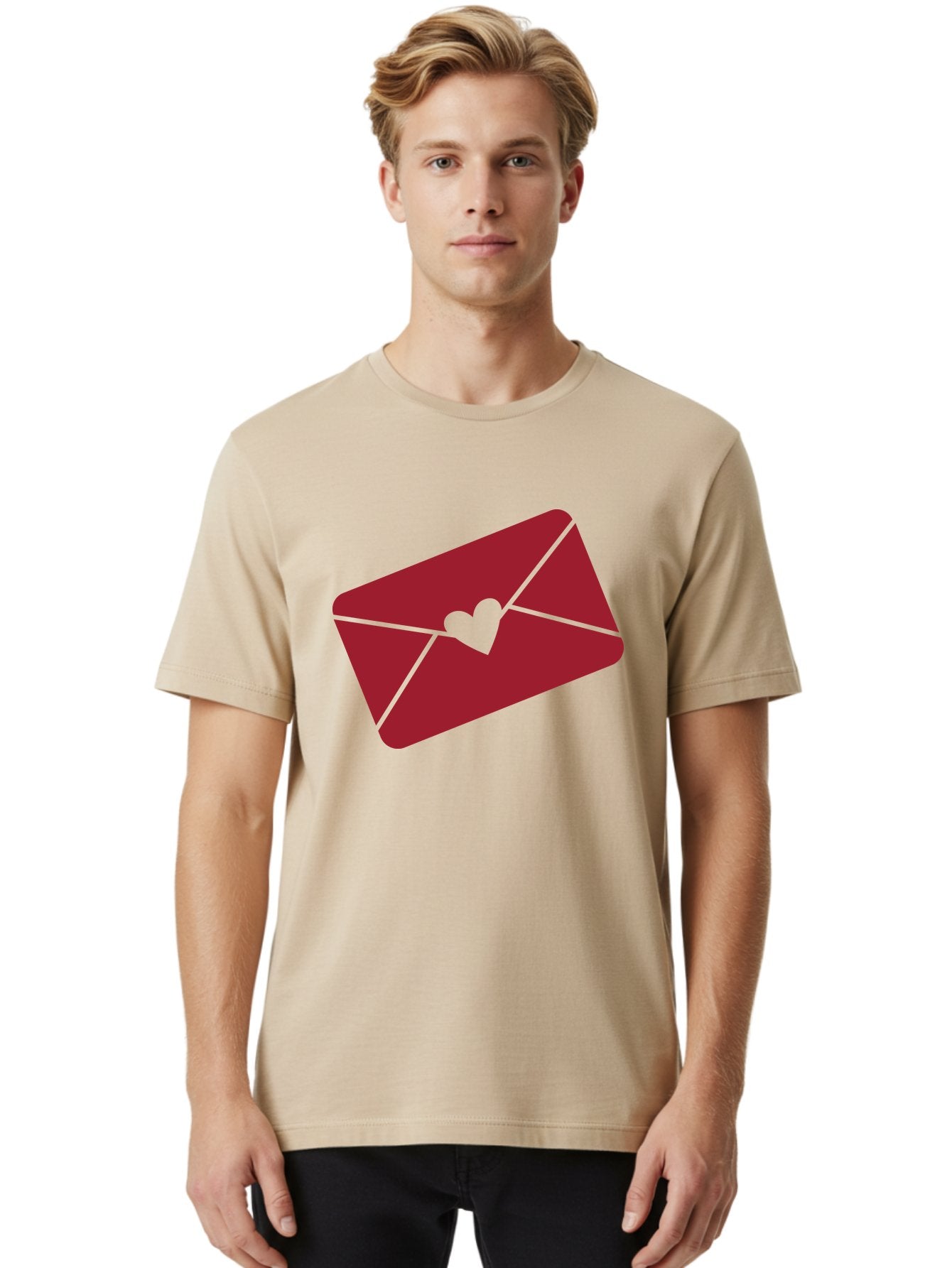 Envelope-With-Heart-1 Men'S Graphic Tee, 100% Cotton, Comfortable Casual Summer Wear, Machine Washable, Love Letter, Romantic Gesture, Heartfelt Message, Envelope Icon, Sealed With Love, Heartfelt Symbol, Affectionate Gesture, Loving Note Aac688 17