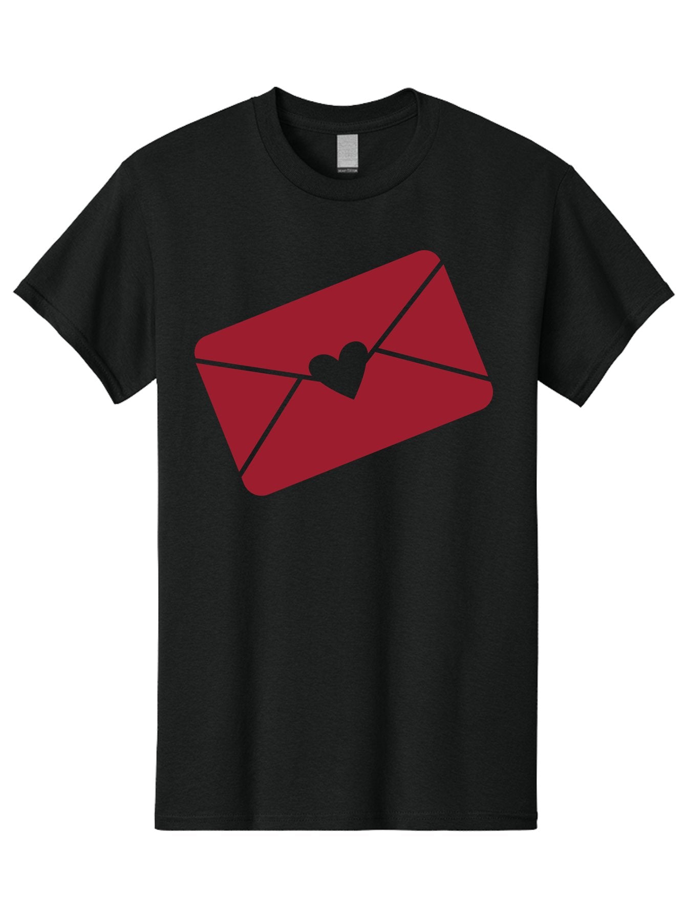 Envelope-With-Heart Men'S Graphic Tee, 100% Cotton, Comfortable Casual Summer Wear, Machine Washable, Love Letter, Romantic Gesture, Valentines Day Card, Heart Symbol, Sealed Envelope, Affectionate Message, Digital Illustration, Aac689 5