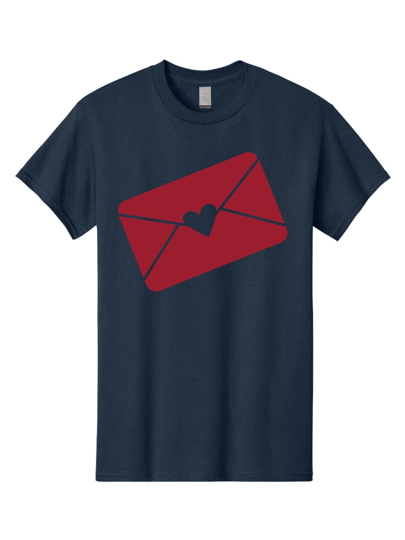 Envelope-With-Heart Men'S Graphic Tee, 100% Cotton, Comfortable Casual Summer Wear, Machine Washable, Love Letter, Romantic Gesture, Valentines Day Card, Heart Symbol, Sealed Envelope, Affectionate Message, Digital Illustration, Aac689 11