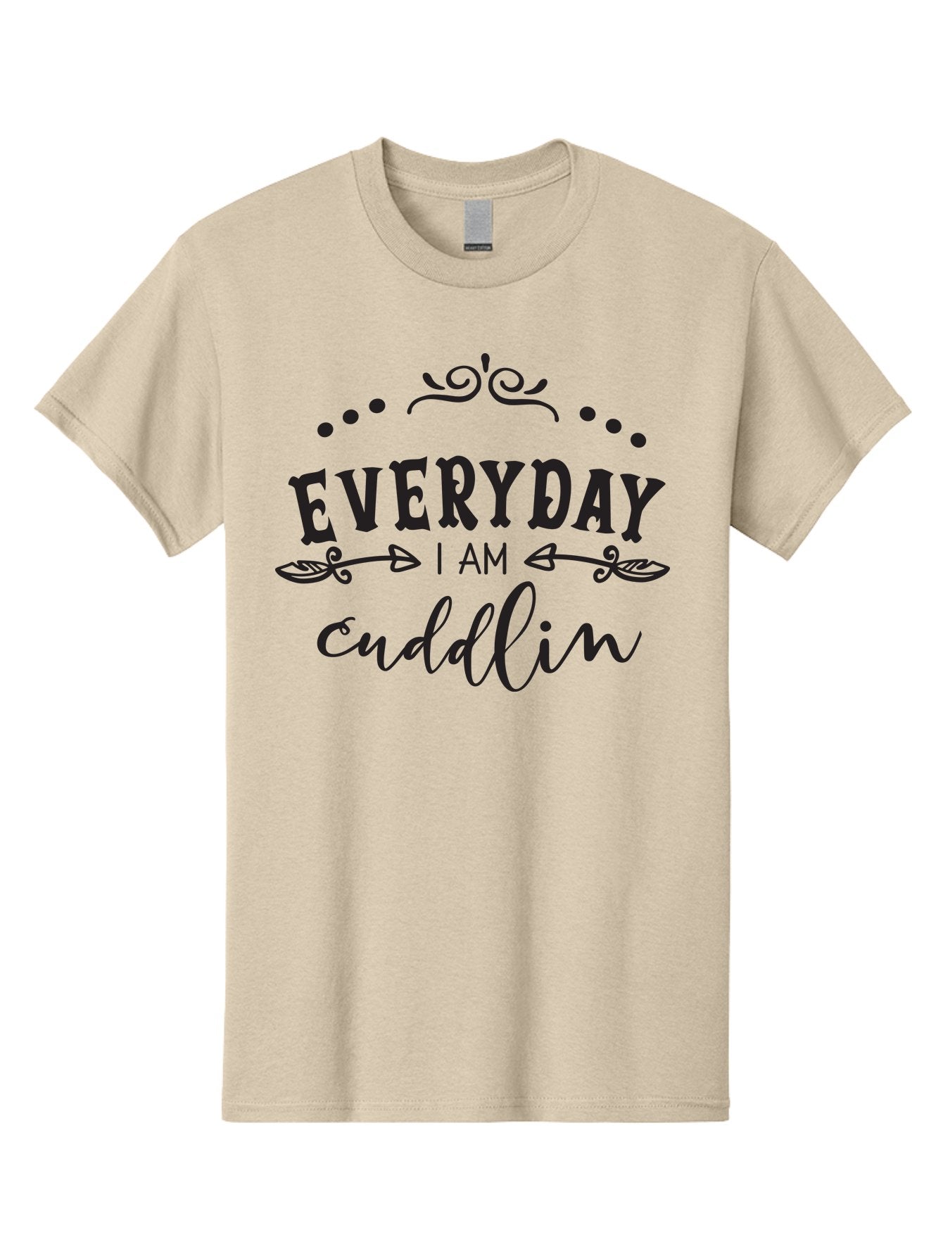 Everyday-I-Am-Cuddlin Men'S Graphic Tee, 100% Cotton, Comfortable Casual Summer Wear, Machine Washable, Cuddling Quote, Everyday Affirmations, Positive Vibes, Inspirational Quote, Funny Saying, Cute Design, Motivational Text, Affirmation Art, Aac692 3