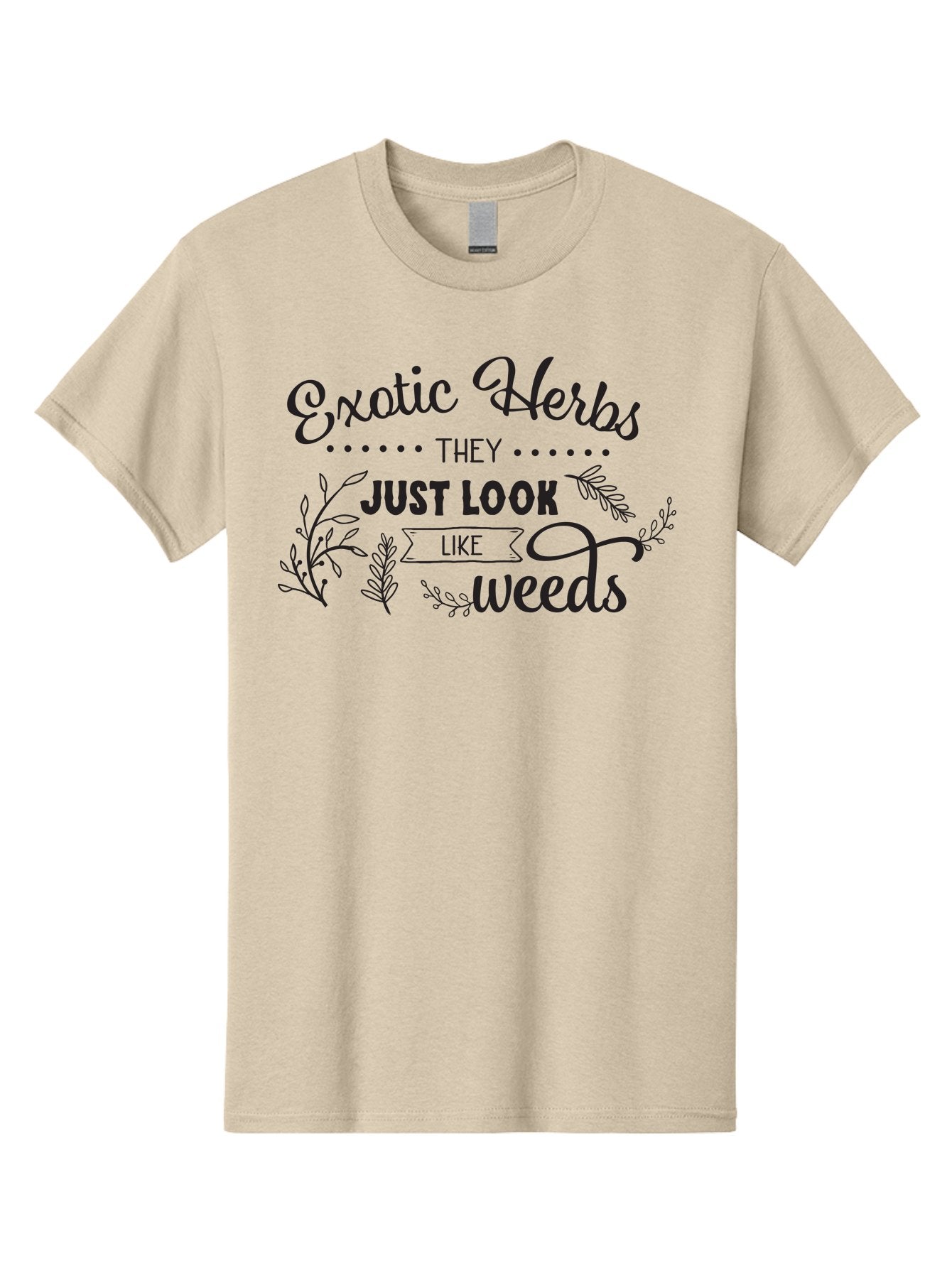 Exotic-Herbs Men'S Graphic Tee, 100% Cotton, Comfortable Casual Summer Wear, Machine Washable, Exotic Herbs, Herbal Remedies, Natural Healing, Medicinal Plants, Botanical Art, Typography Design, Herb Gardening, Wellness Products Aac697 12