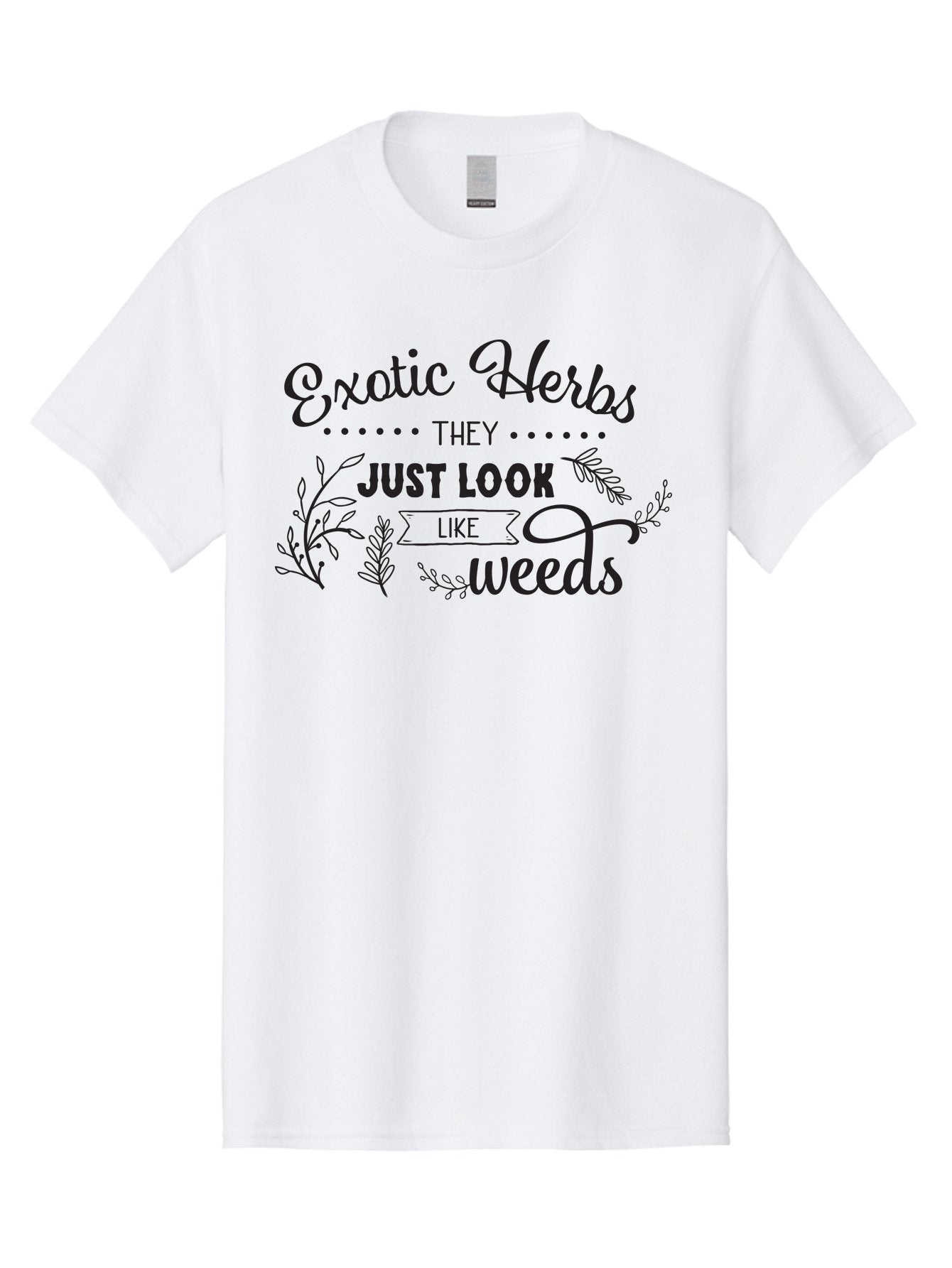 Exotic-Herbs Men'S Graphic Tee, 100% Cotton, Comfortable Casual Summer Wear, Machine Washable, Exotic Herbs, Herbal Remedies, Natural Healing, Medicinal Plants, Botanical Art, Typography Design, Herb Gardening, Wellness Products Aac697