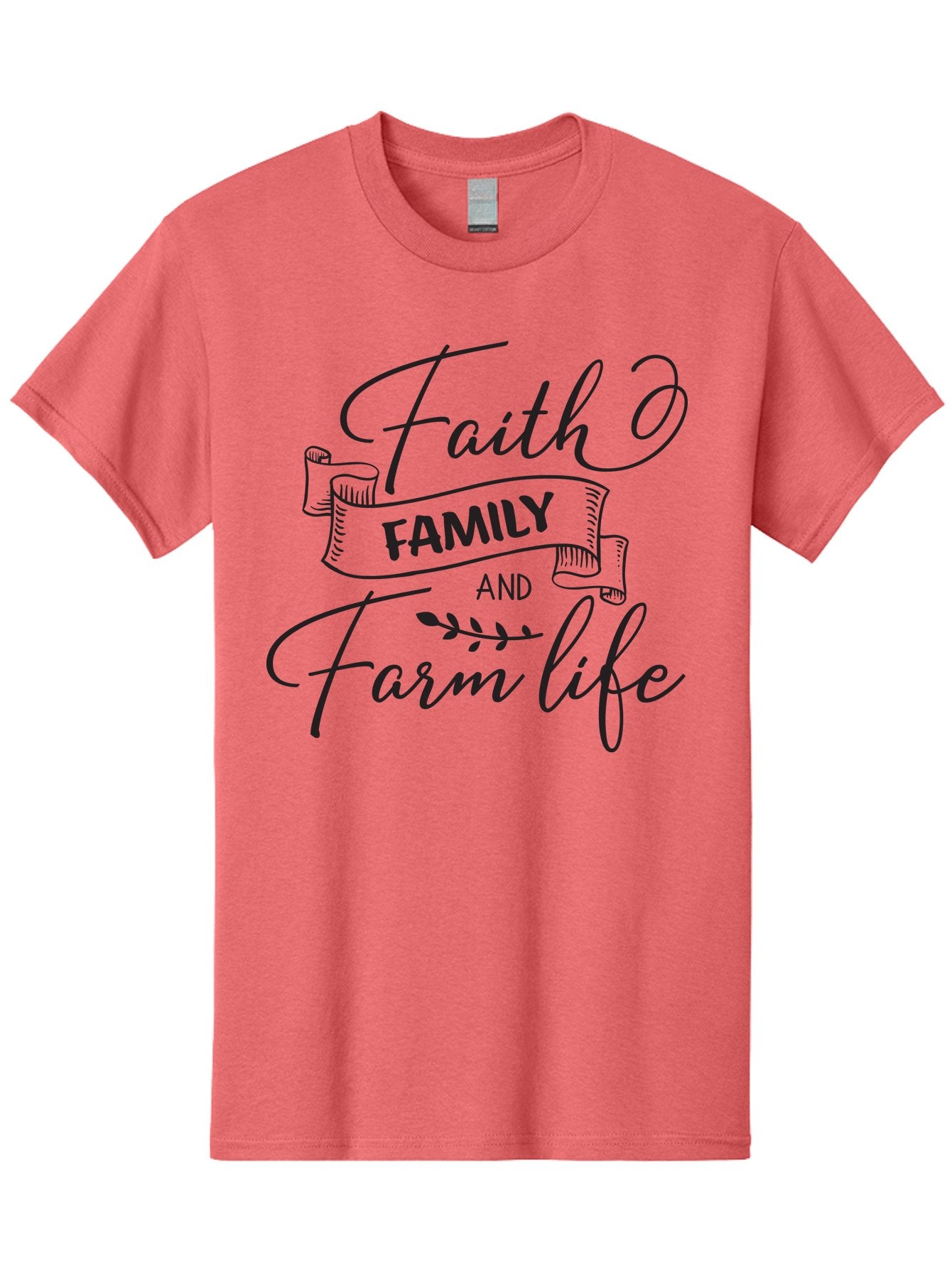 Faith-Family-And-Farm-Life Men'S Graphic Tee, 100% Cotton, Comfortable Casual Summer Wear, Machine Washable, Faith And Family Values, Farm Life, Rural Living, Agricultural Lifestyle, Family Bonding, Country Charm, Inspirational Quotes, Aac701 13