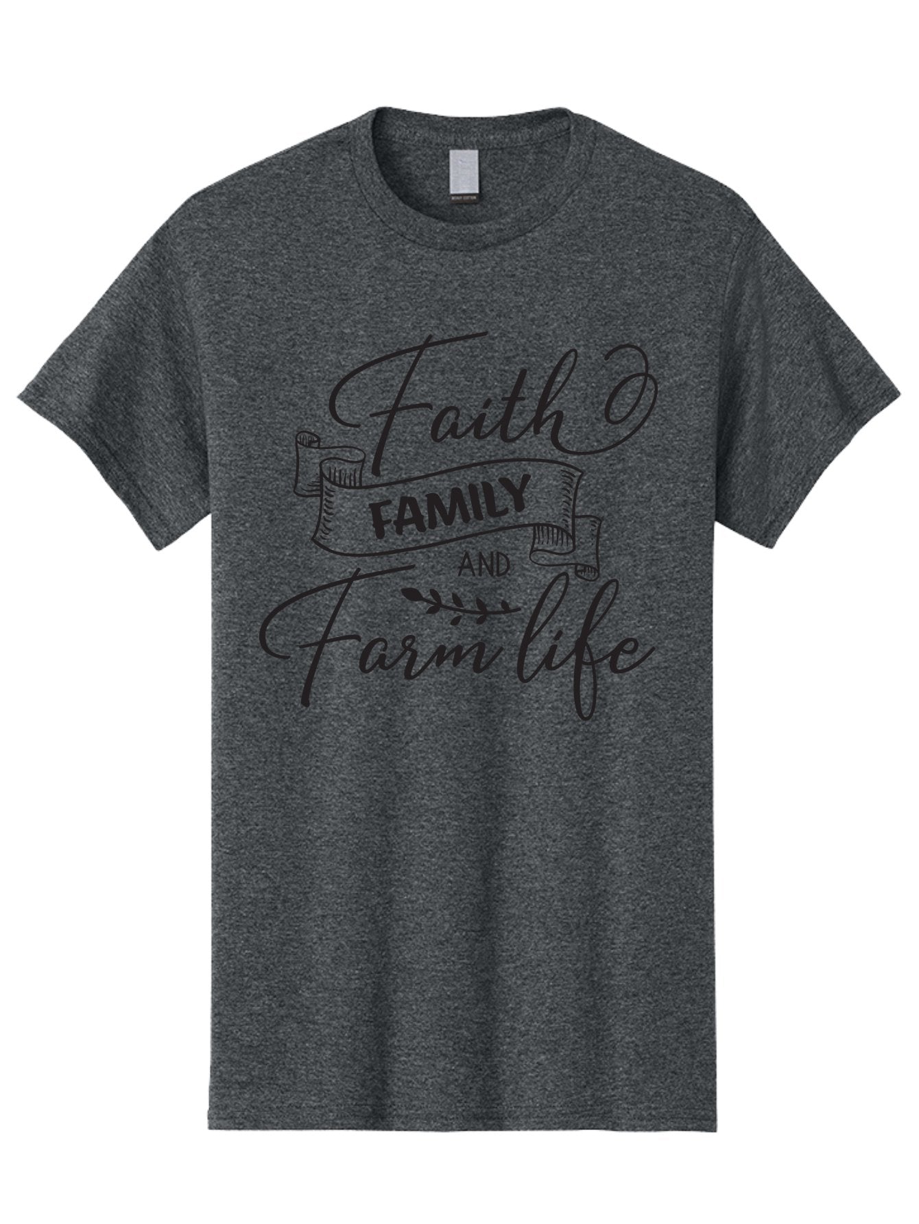 Faith-Family-And-Farm-Life Men'S Graphic Tee, 100% Cotton, Comfortable Casual Summer Wear, Machine Washable, Faith And Family Values, Farm Life, Rural Living, Agricultural Lifestyle, Family Bonding, Country Charm, Inspirational Quotes, Aac701 4