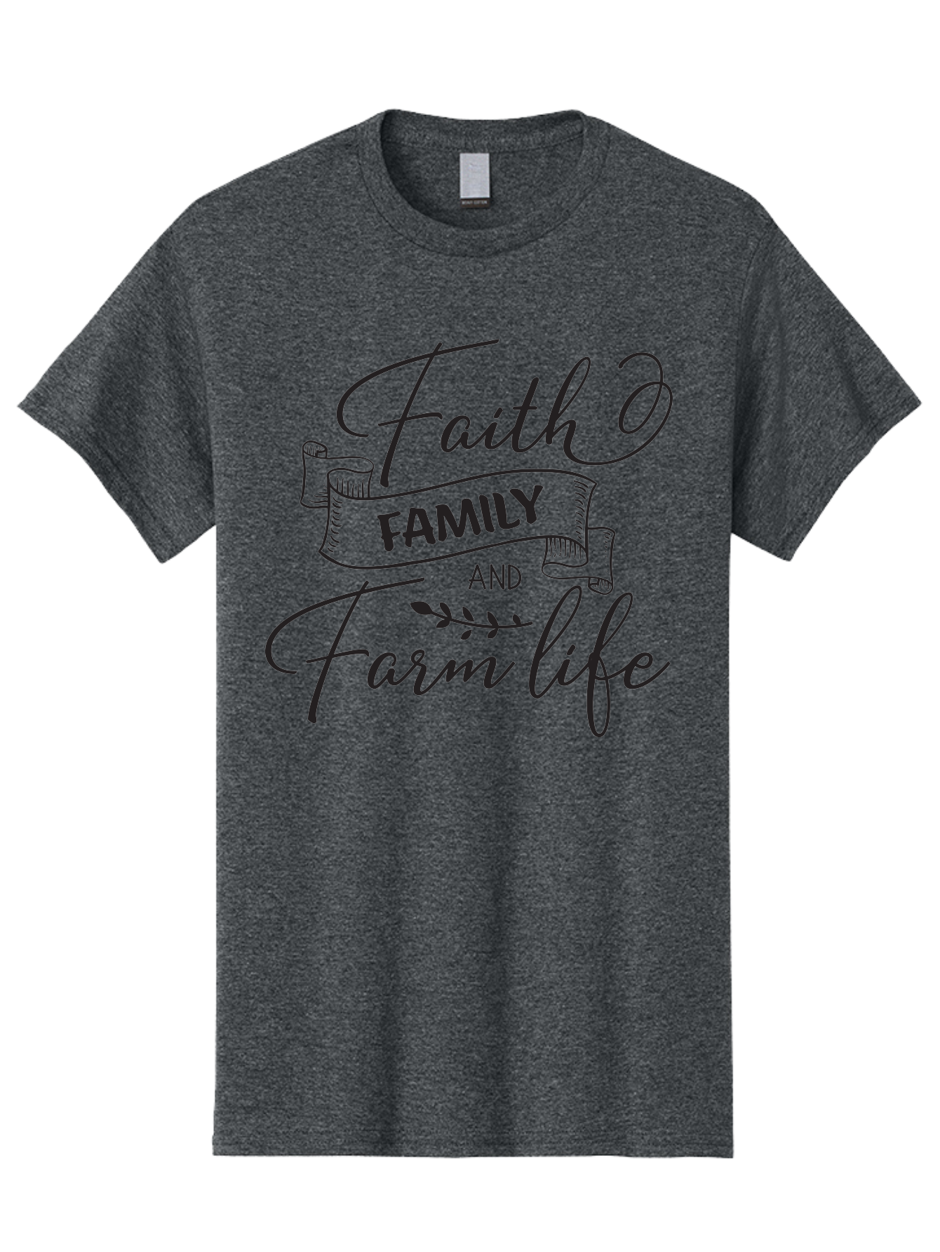 Faith-Family-And-Farm-Life Men'S Graphic Tee, 100% Cotton, Comfortable Casual Summer Wear, Machine Washable, Faith And Family Values, Farm Life, Rural Living, Agricultural Lifestyle, Family Bonding, Country Charm, Inspirational Quotes, Aac701 23