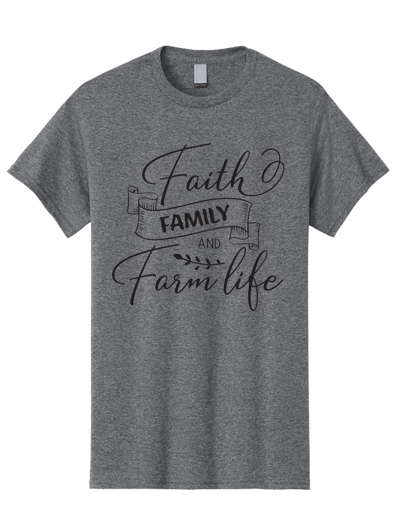 Faith-Family-And-Farm-Life Men'S Graphic Tee, 100% Cotton, Comfortable Casual Summer Wear, Machine Washable, Faith And Family Values, Farm Life, Rural Living, Agricultural Lifestyle, Family Bonding, Country Charm, Inspirational Quotes, Aac701 13