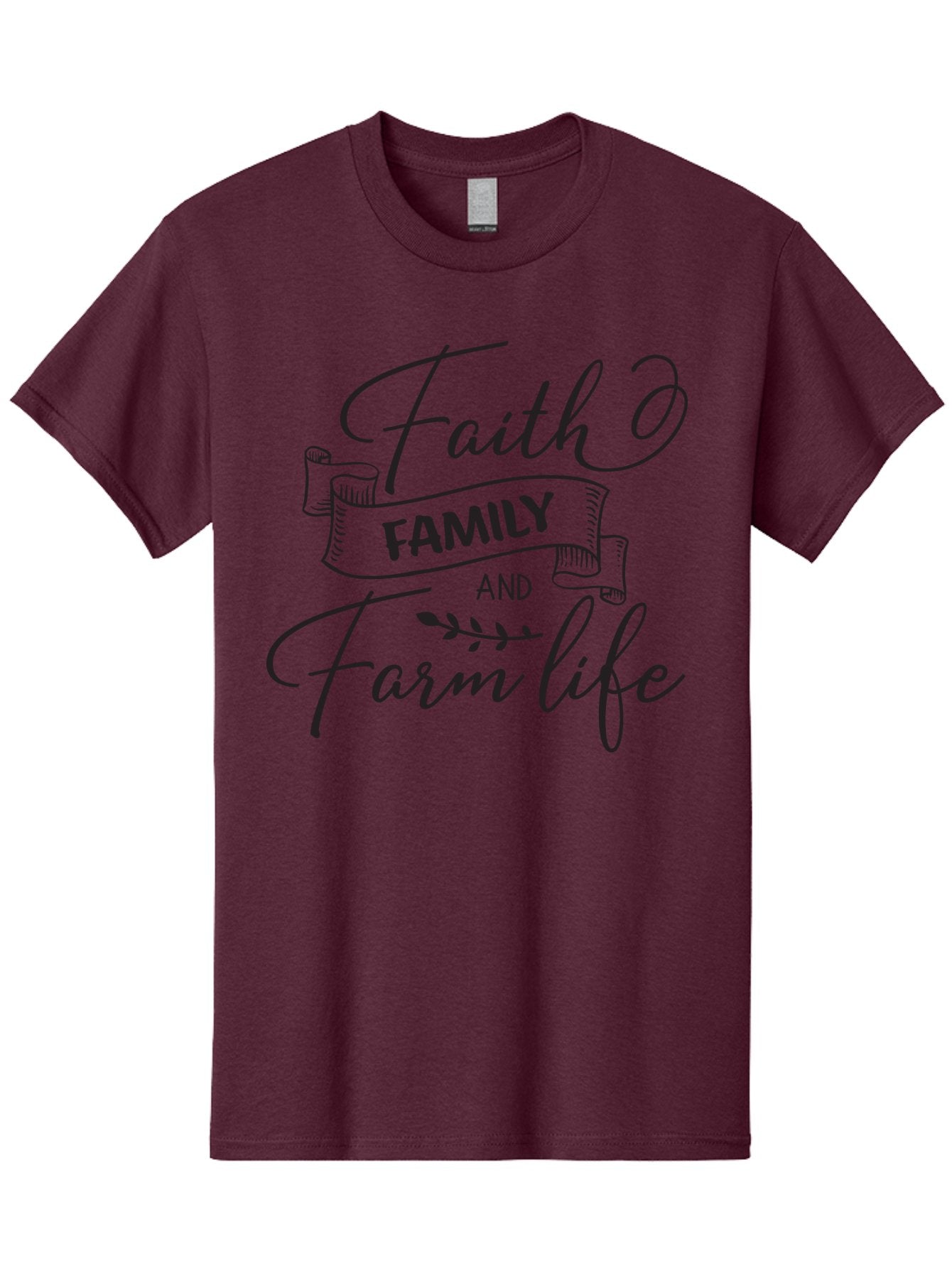 Faith-Family-And-Farm-Life Men'S Graphic Tee, 100% Cotton, Comfortable Casual Summer Wear, Machine Washable, Faith And Family Values, Farm Life, Rural Living, Agricultural Lifestyle, Family Bonding, Country Charm, Inspirational Quotes, Aac701 10