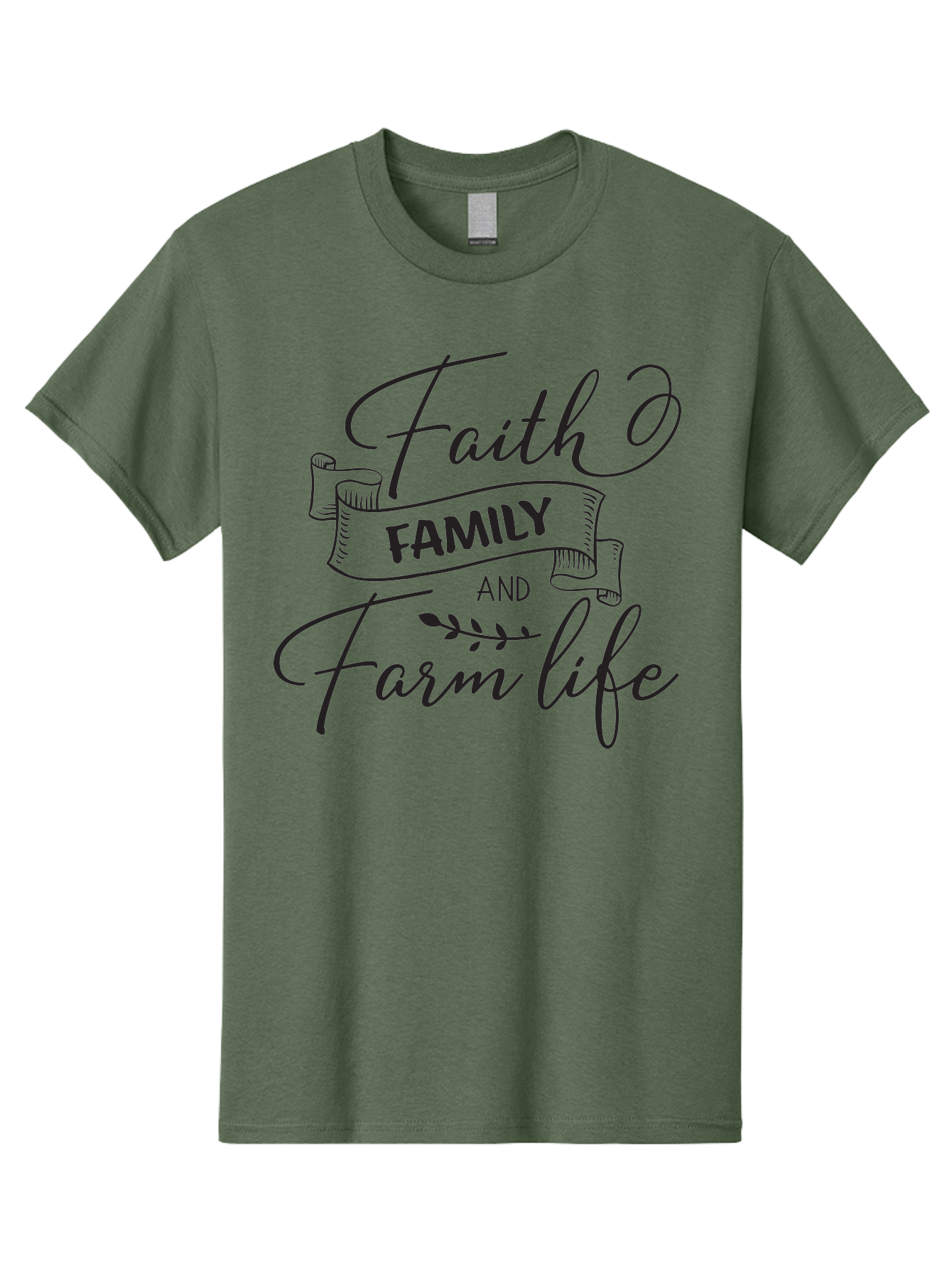 Faith-Family-And-Farm-Life Men'S Graphic Tee, 100% Cotton, Comfortable Casual Summer Wear, Machine Washable, Faith And Family Values, Farm Life, Rural Living, Agricultural Lifestyle, Family Bonding, Country Charm, Inspirational Quotes, Aac701 21