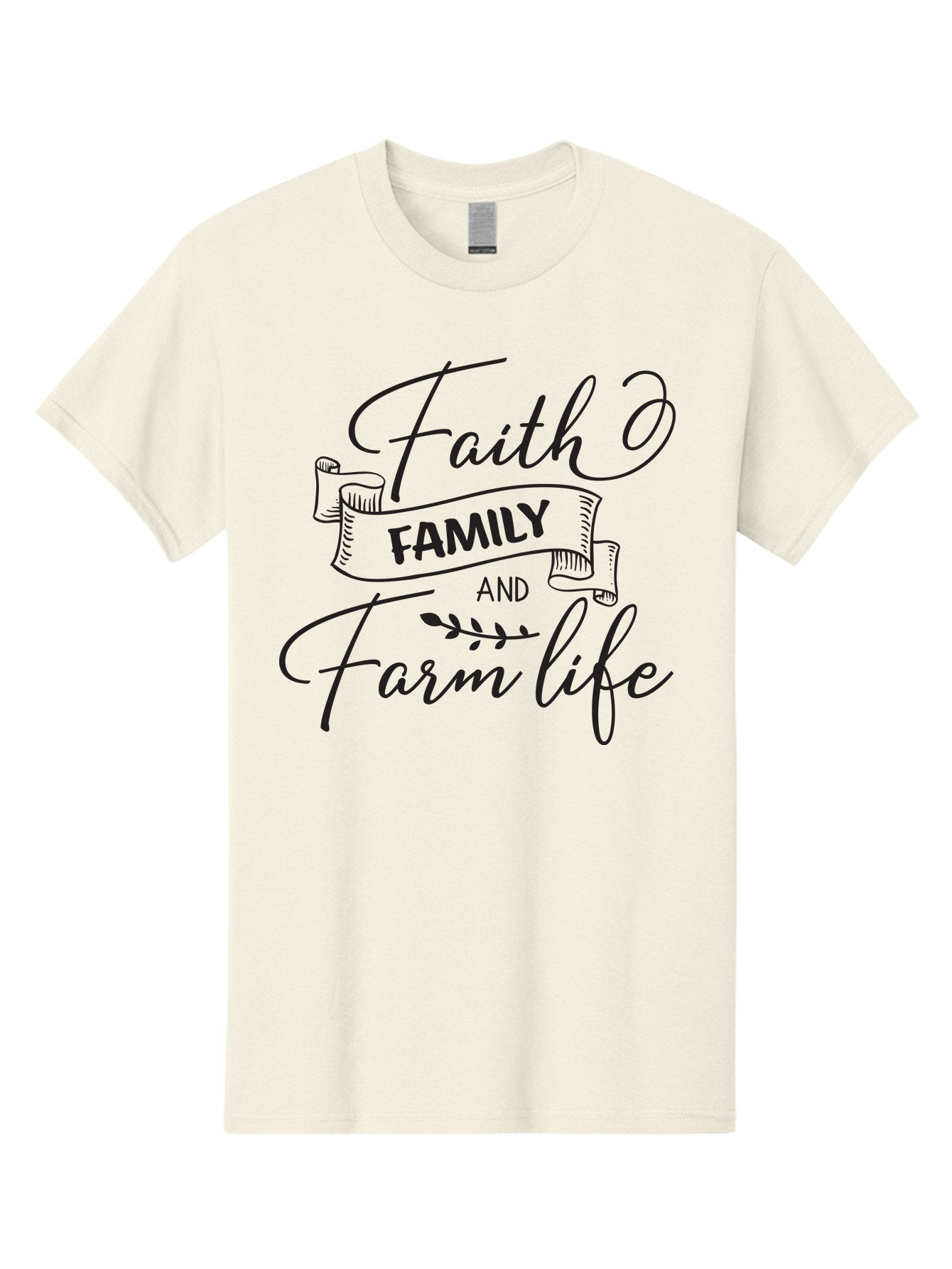 Faith-Family-And-Farm-Life Men'S Graphic Tee, 100% Cotton, Comfortable Casual Summer Wear, Machine Washable, Faith And Family Values, Farm Life, Rural Living, Agricultural Lifestyle, Family Bonding, Country Charm, Inspirational Quotes, Aac701 12