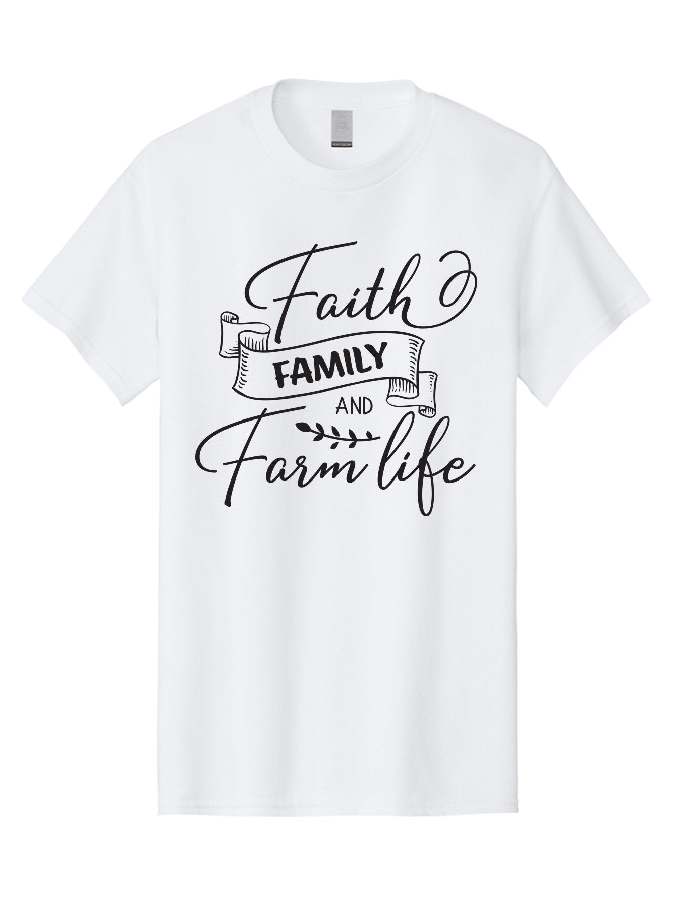 Faith-Family-And-Farm-Life Men'S Graphic Tee, 100% Cotton, Comfortable Casual Summer Wear, Machine Washable, Faith And Family Values, Farm Life, Rural Living, Agricultural Lifestyle, Family Bonding, Country Charm, Inspirational Quotes, Aac701 15
