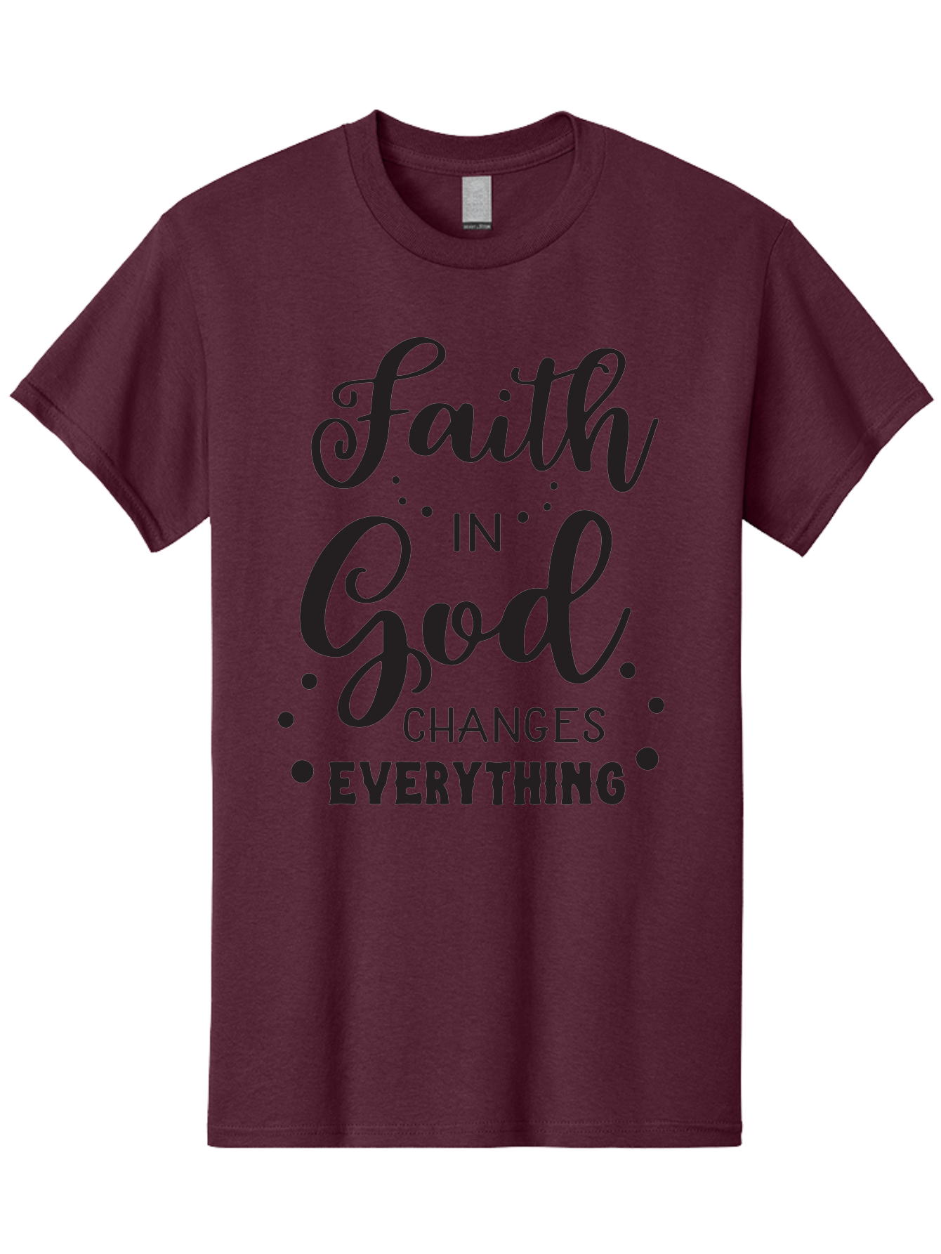 Faith-In-God-Changes-Everything Men'S Graphic Tee, 100% Cotton, Comfortable Casual Summer Wear, Machine Washable, Faith In God, Inspirational Quote, Spiritual Motivation, Positive Affirmation, Uplifting Message, Motivational Poster, Aac702 15