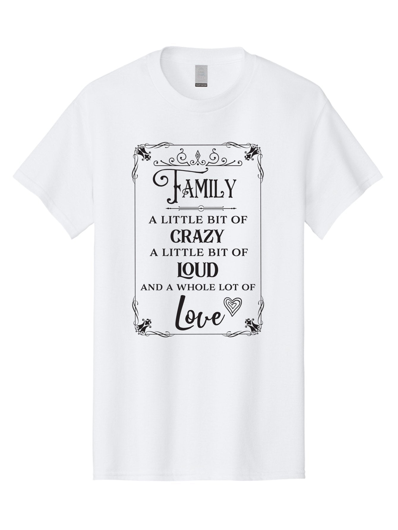 Family-A-Little-Bit-Of-Crazy Men'S Graphic Tee, 100% Cotton, Comfortable Casual Summer Wear, Machine Washable, Family Love, Crazy Family, Loud Family, Family Quotes, Love Quotes, Heartwarming Sayings, Family Values, Family Bonding Aac705 9