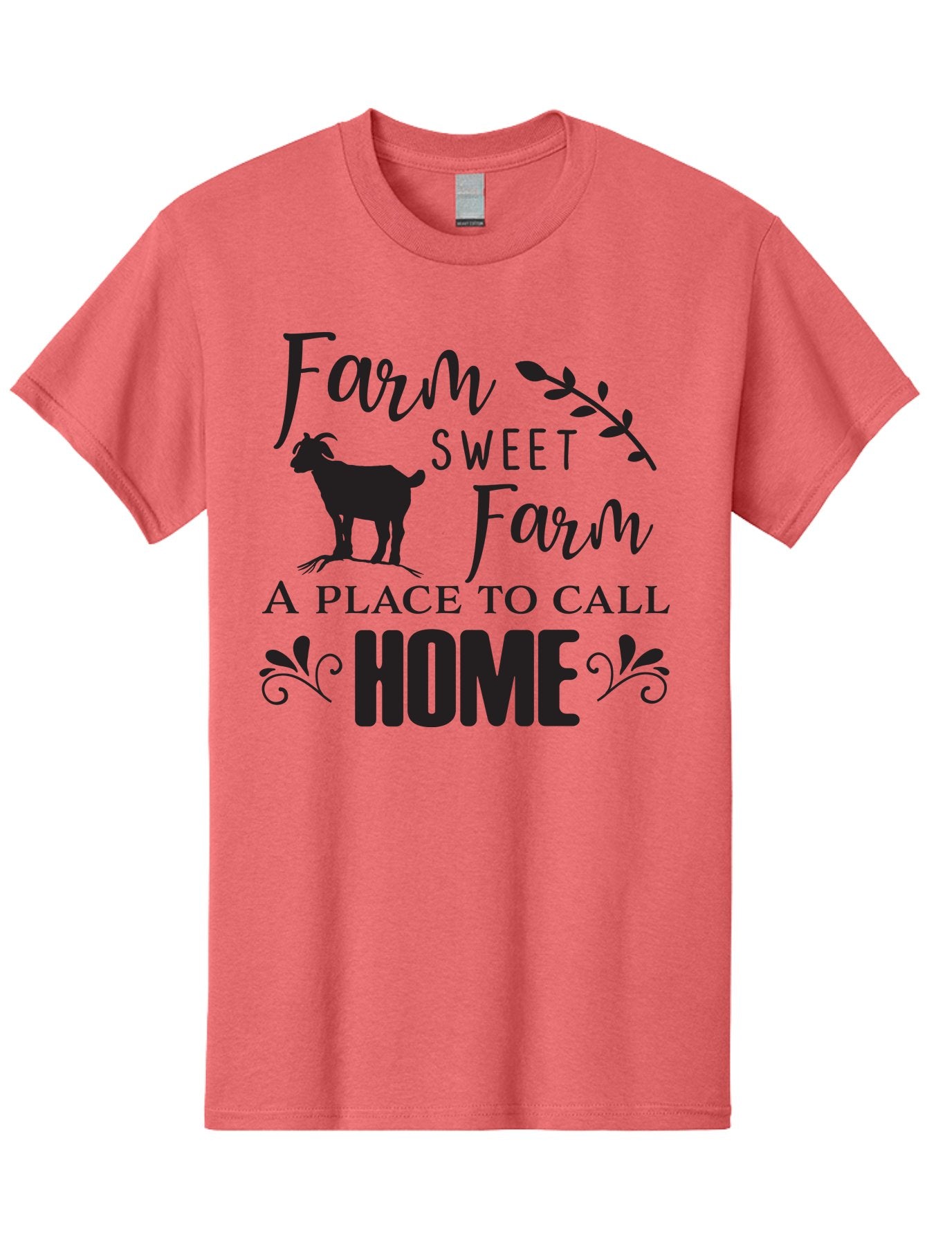 Farm-Sweet-Farm Men'S Graphic Tee, 100% Cotton, Comfortable Casual Summer Wear, Machine Washable, Farmhouse Decor, Rustic Charm, Country Living, Farm Animals, Goat Silhouette, Home Decor, Rural Life, Countryside, Farmhouse Style Aac708 3