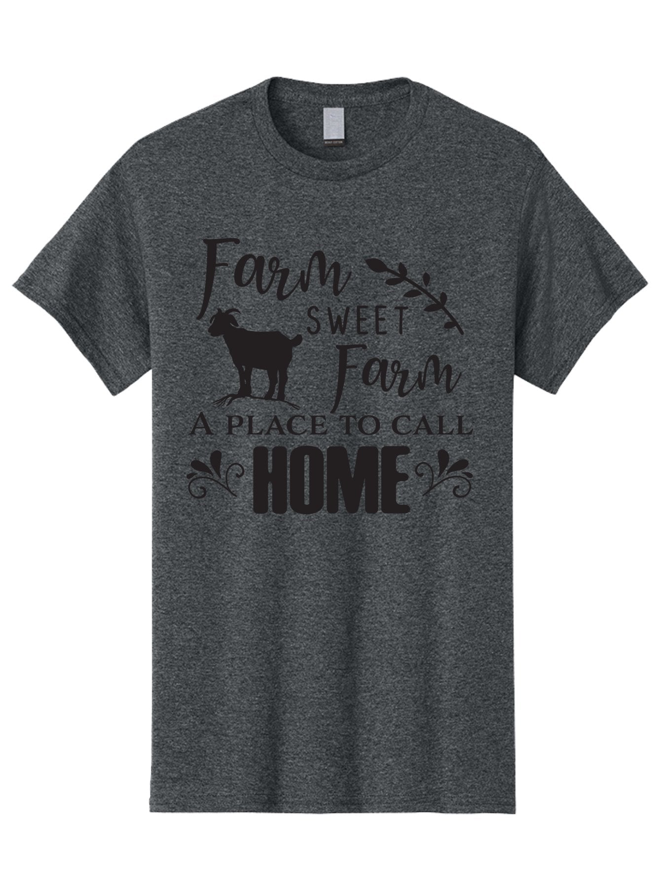 Farm-Sweet-Farm Men'S Graphic Tee, 100% Cotton, Comfortable Casual Summer Wear, Machine Washable, Farmhouse Decor, Rustic Charm, Country Living, Farm Animals, Goat Silhouette, Home Decor, Rural Life, Countryside, Farmhouse Style Aac708 5
