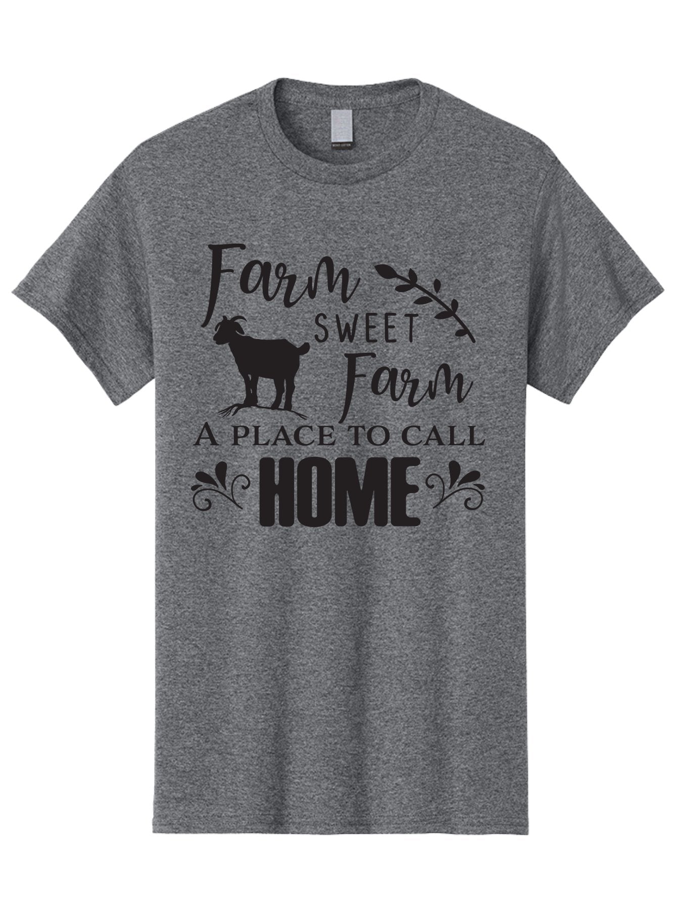 Farm-Sweet-Farm Men'S Graphic Tee, 100% Cotton, Comfortable Casual Summer Wear, Machine Washable, Farmhouse Decor, Rustic Charm, Country Living, Farm Animals, Goat Silhouette, Home Decor, Rural Life, Countryside, Farmhouse Style Aac708 6