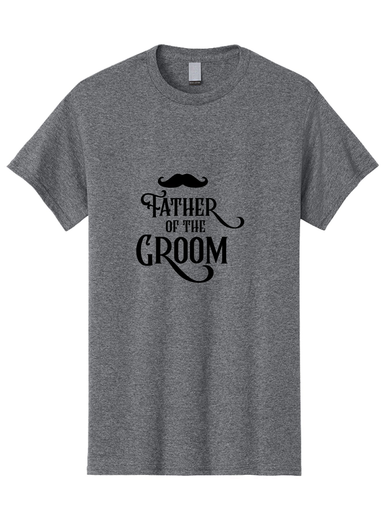 Father-Of-Groom Men'S Graphic Tee, 100% Cotton, Comfortable Casual Summer Wear, Machine Washable, Father Of The Groom, Wedding Party, Stylish Mustache, Elegant Typography, Classic Design, Stylish Text, Groom'S Father Aac710 11