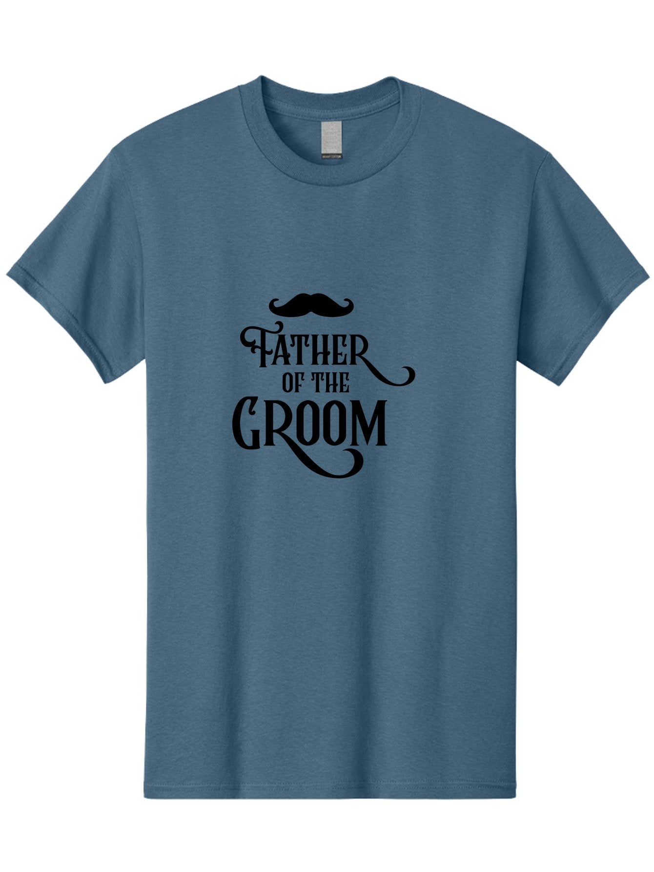 Father-Of-Groom Men'S Graphic Tee, 100% Cotton, Comfortable Casual Summer Wear, Machine Washable, Father Of The Groom, Wedding Party, Stylish Mustache, Elegant Typography, Classic Design, Stylish Text, Groom'S Father Aac710 8