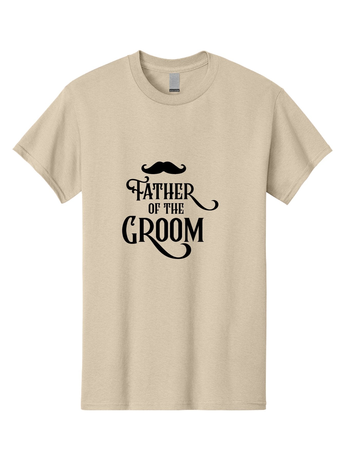 Father-Of-Groom Men'S Graphic Tee, 100% Cotton, Comfortable Casual Summer Wear, Machine Washable, Father Of The Groom, Wedding Party, Stylish Mustache, Elegant Typography, Classic Design, Stylish Text, Groom'S Father Aac710 4
