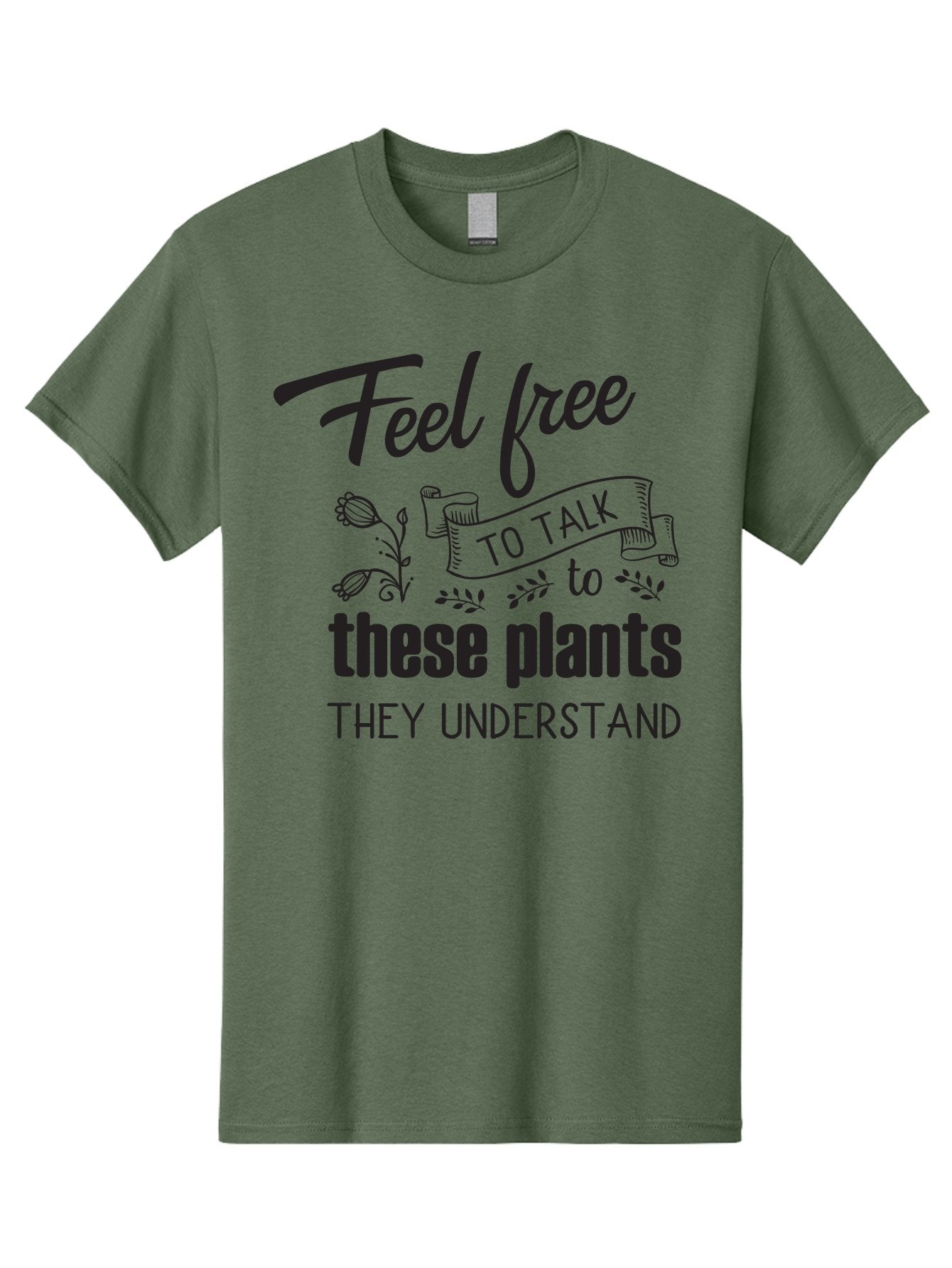 Feel-Free-To-Talk-To-These-Plants Men'S Graphic Tee, 100% Cotton, Comfortable Casual Summer Wear, Machine Washable, Feel Free To Talk To Plants, Plant Love, Plant Care, Gardening Tips, Plant Quotes, Nature Lovers, Green Thumb, Houseplants, Aac713 9