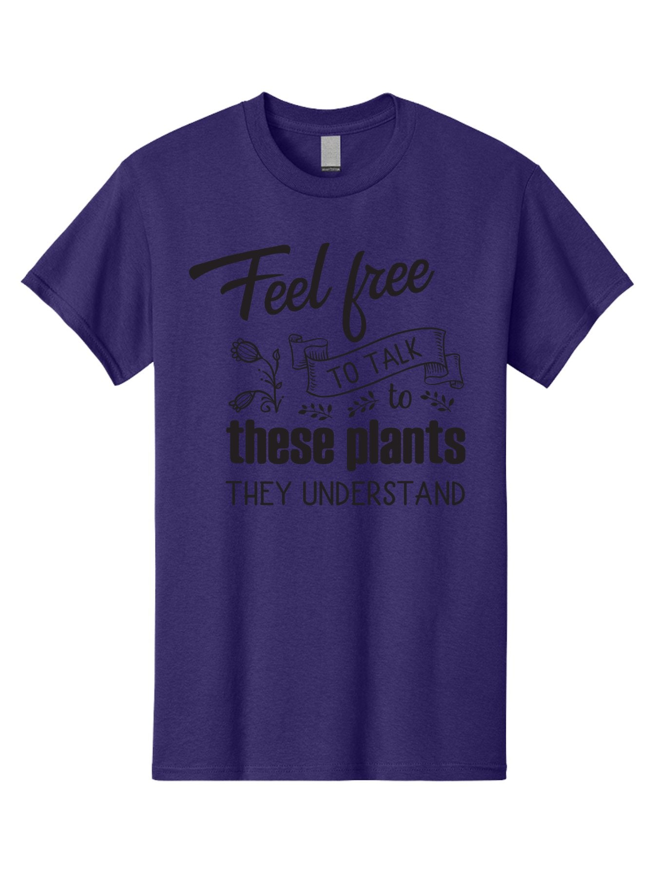 Feel-Free-To-Talk-To-These-Plants Men'S Graphic Tee, 100% Cotton, Comfortable Casual Summer Wear, Machine Washable, Feel Free To Talk To Plants, Plant Love, Plant Care, Gardening Tips, Plant Quotes, Nature Lovers, Green Thumb, Houseplants, Aac713