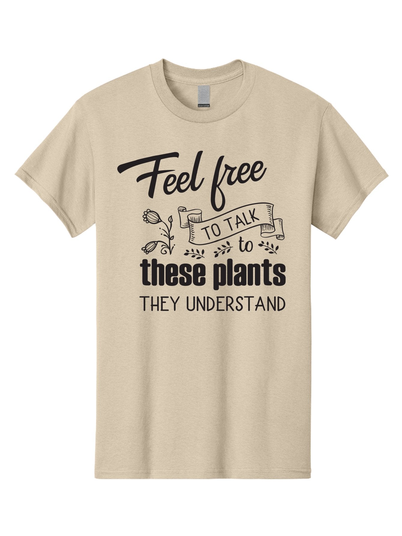 Feel-Free-To-Talk-To-These-Plants Men'S Graphic Tee, 100% Cotton, Comfortable Casual Summer Wear, Machine Washable, Feel Free To Talk To Plants, Plant Love, Plant Care, Gardening Tips, Plant Quotes, Nature Lovers, Green Thumb, Houseplants, Aac713 13