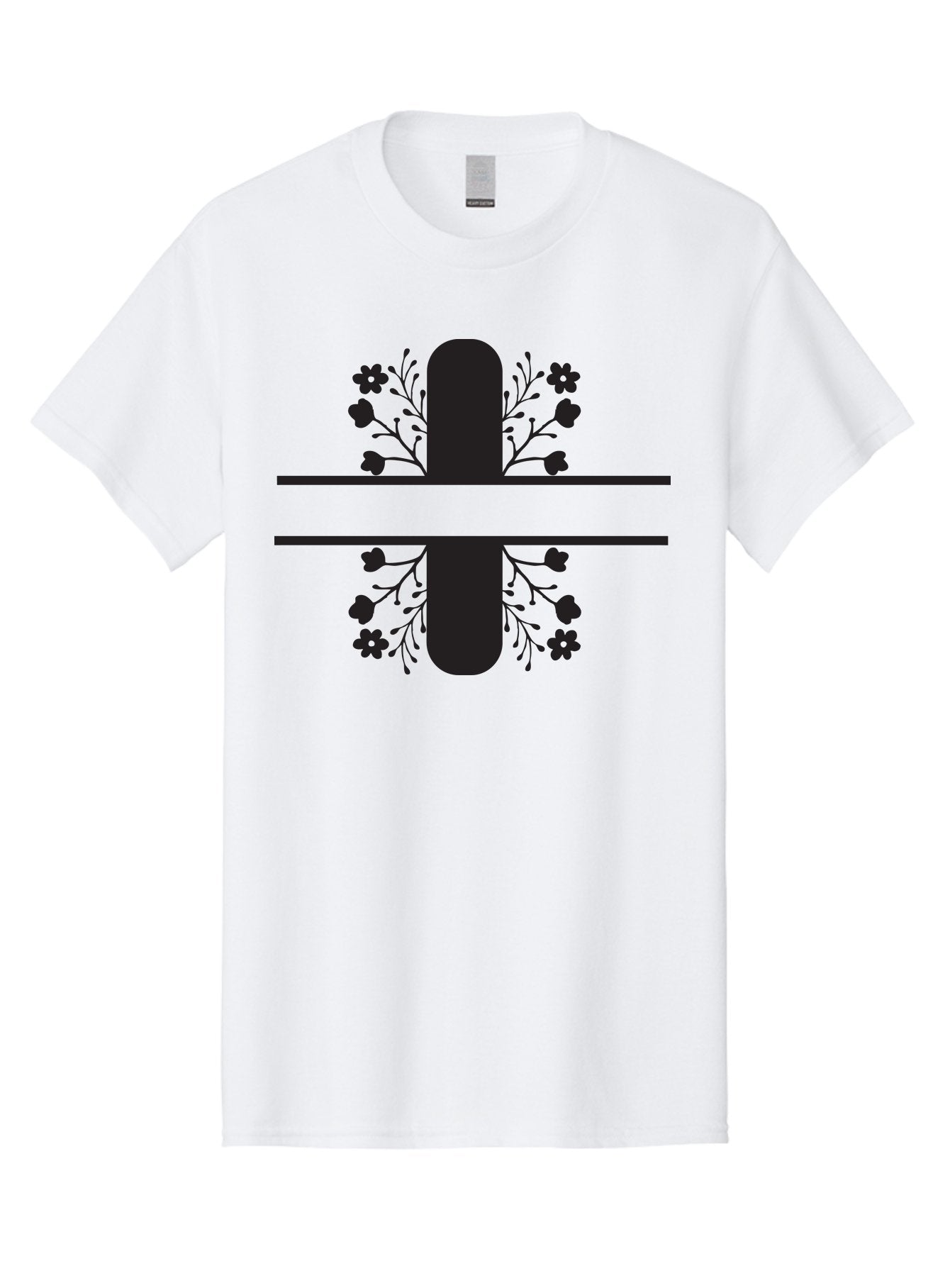 Fleur-De-Lis Men'S Graphic Tee, 100% Cotton, Comfortable Casual Summer Wear, Machine Washable, Addition Symbol, Plus Sign, Black Silhouette, Floral Design, Flowers And Leaves, Geometric Pattern, Simple Icon Aac718