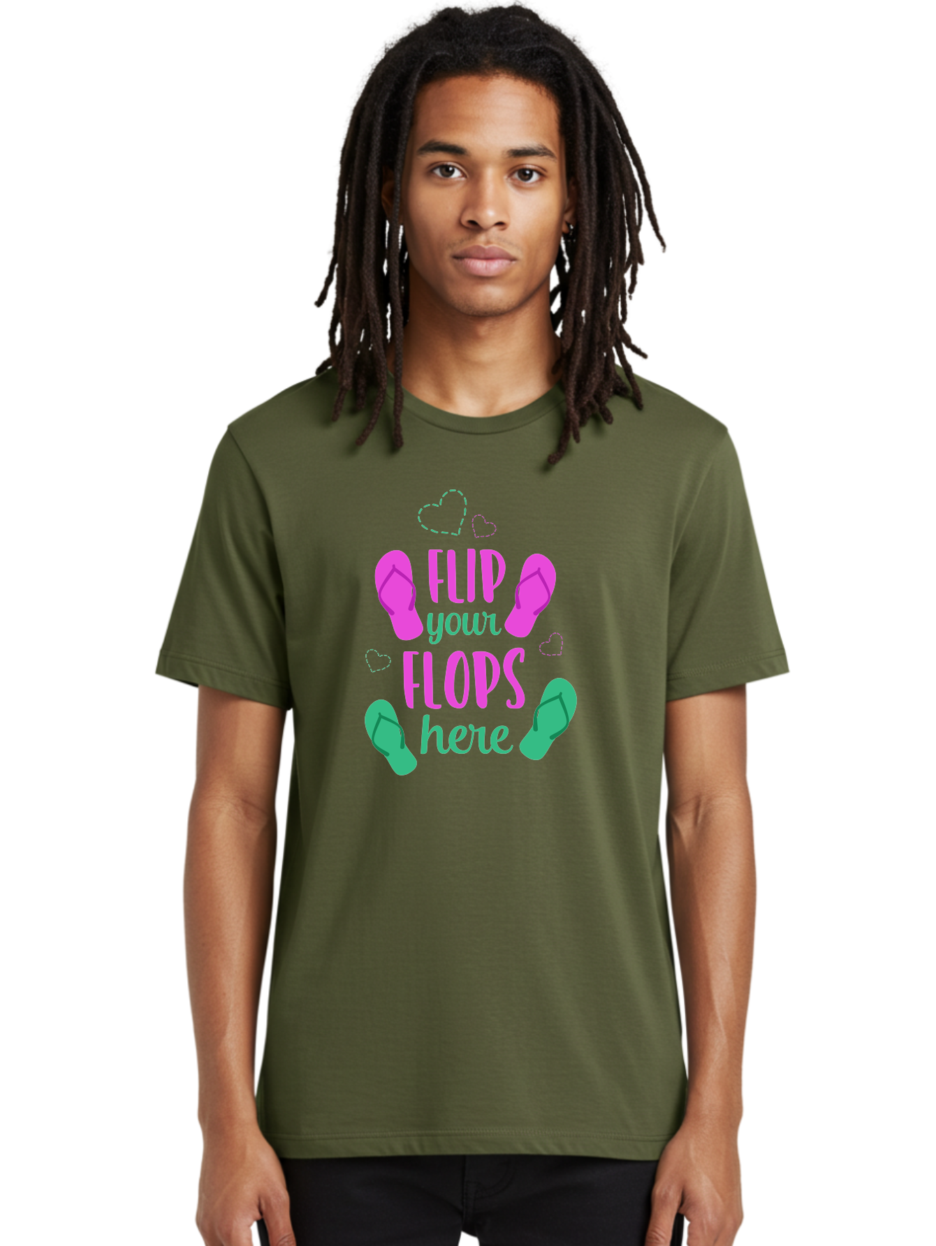 Flip-Flops Men'S Graphic Tee, 100% Cotton, Comfortable Casual Summer Wear, Machine Washable, Flip Flops, Summer Vibes, Beachwear, Tropical Style, Fashion Accessories, Playful Design, Casual Footwear, Vacation Mode, Fun Graphics Aac719 8