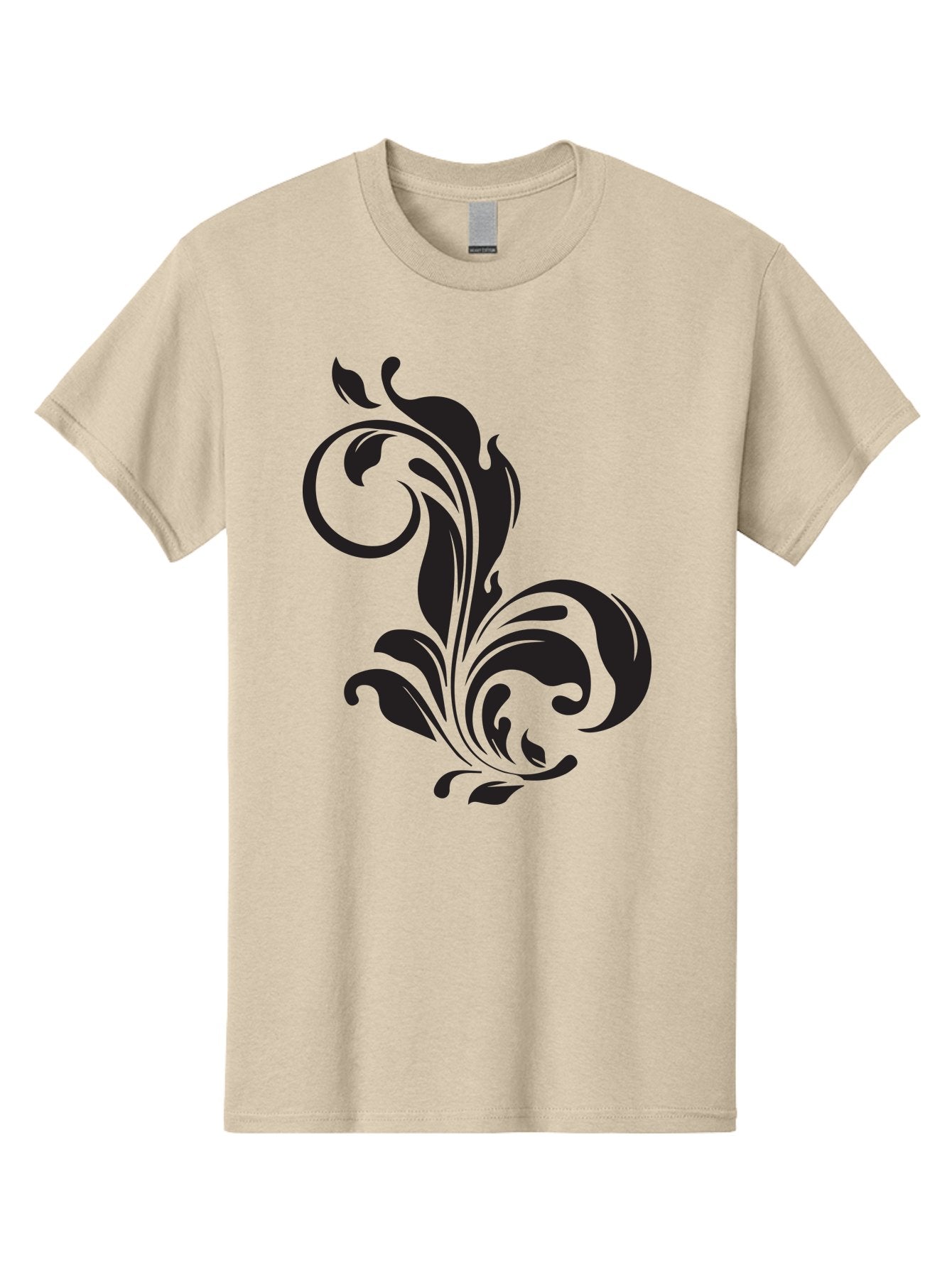 Floral-Design-3 Men'S Graphic Tee, 100% Cotton, Comfortable Casual Summer Wear, Machine Washable, Floral Motif, Decorative Element, Luxury Design, Abstract Art, Elegant Pattern, Ornate Style, Classic Symbol Aac723