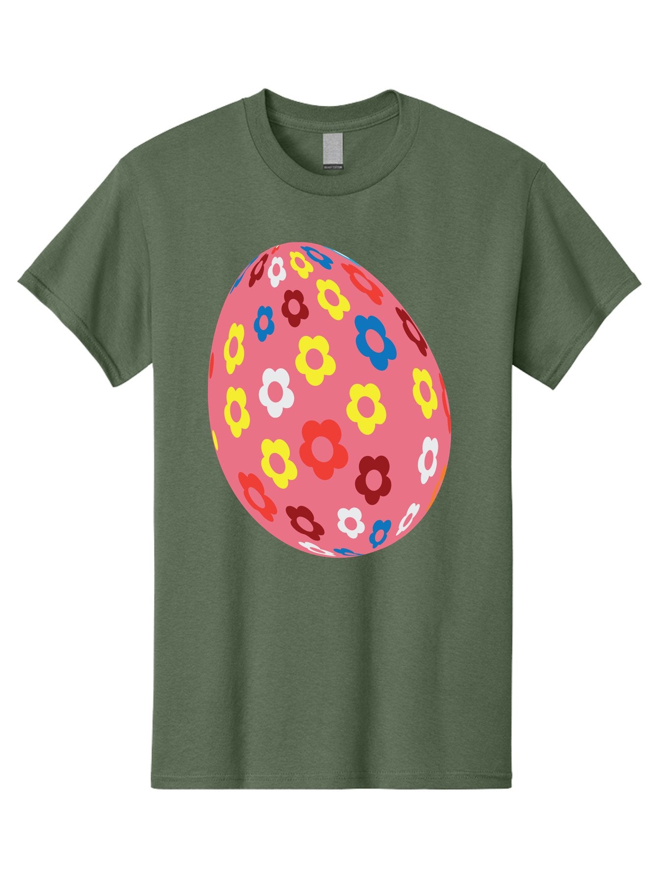 Floral-Easter-Egg-1 Men'S Graphic Tee, 100% Cotton, Comfortable Casual Summer Wear, Machine Washable, Pink Egg, Floral Pattern, Colorful Flowers, Easter Decoration, Spring Theme, Festive Design, Vibrant Colors, Easter Egg, Flower Pattern, Aac725 3