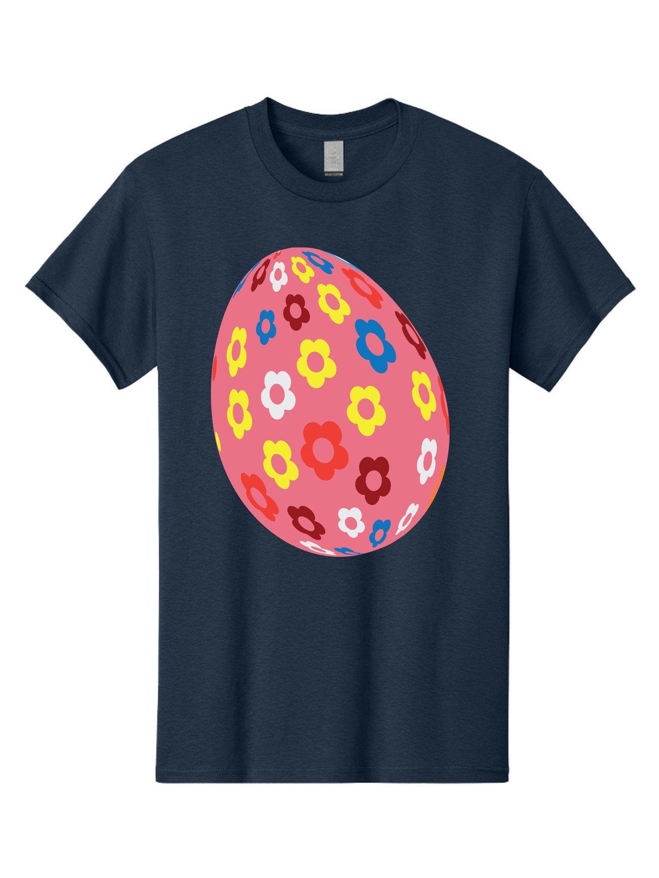 Floral-Easter-Egg-1 Men'S Graphic Tee, 100% Cotton, Comfortable Casual Summer Wear, Machine Washable, Pink Egg, Floral Pattern, Colorful Flowers, Easter Decoration, Spring Theme, Festive Design, Vibrant Colors, Easter Egg, Flower Pattern, Aac725