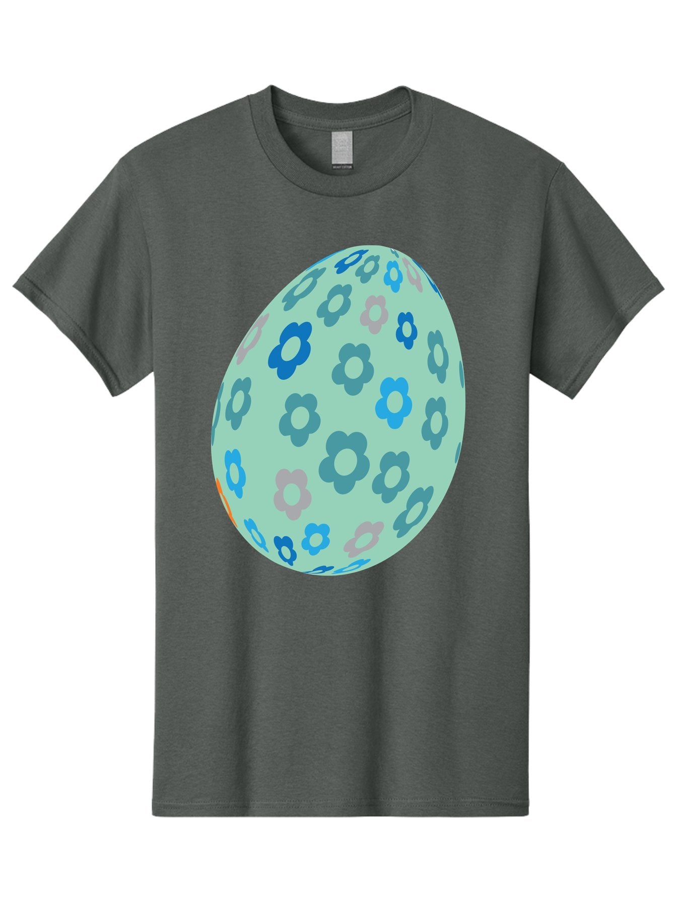 Floral-Easter-Egg-3 Men'S Graphic Tee, 100% Cotton, Comfortable Casual Summer Wear, Machine Washable, Blue Flowers, Pastel Colors, Floral Pattern, Easter Egg, Spring Theme, Decorative Design, Digital Illustration Aac727 9