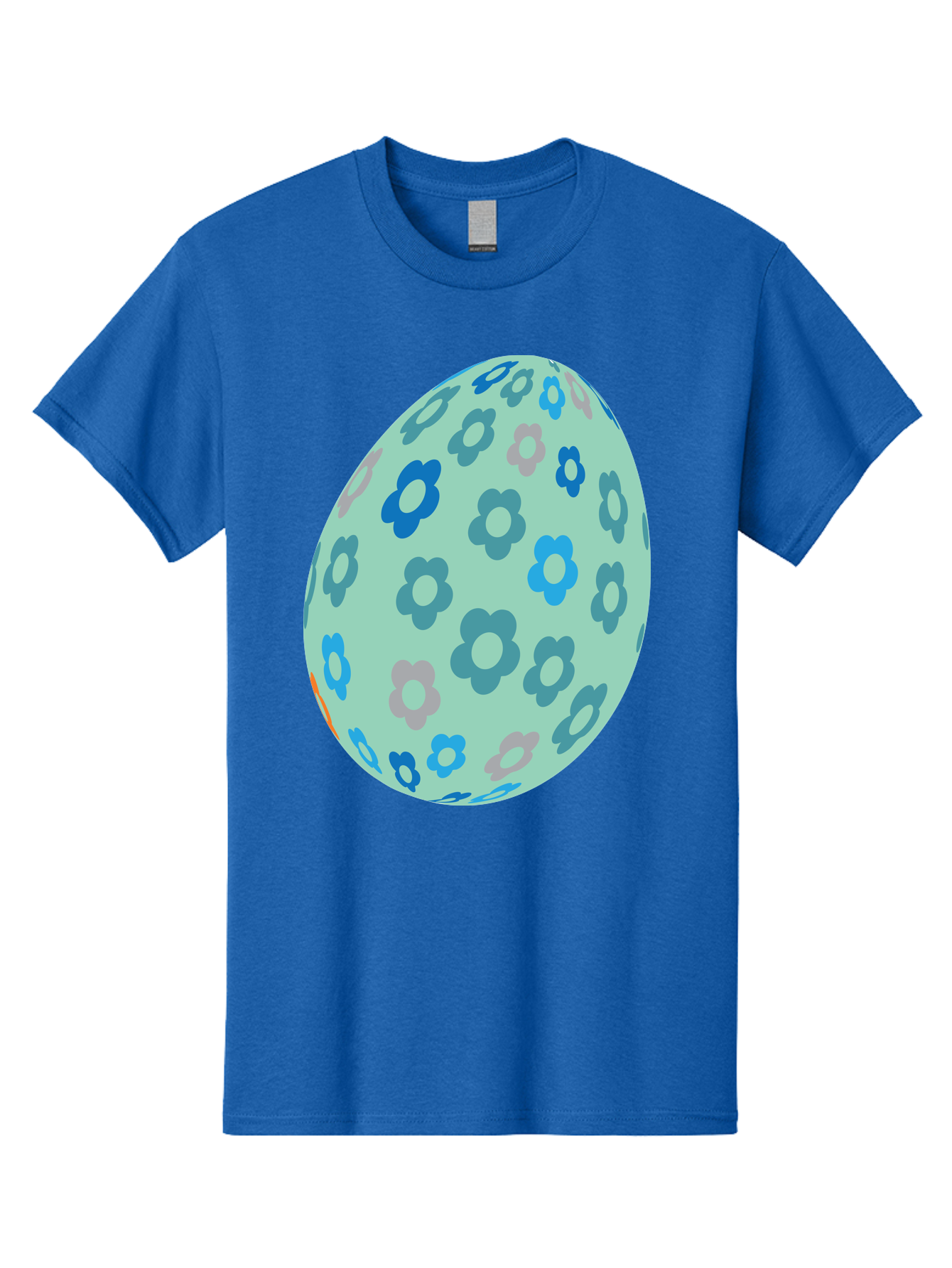 Floral-Easter-Egg-3 Men'S Graphic Tee, 100% Cotton, Comfortable Casual Summer Wear, Machine Washable, Blue Flowers, Pastel Colors, Floral Pattern, Easter Egg, Spring Theme, Decorative Design, Digital Illustration Aac727 11