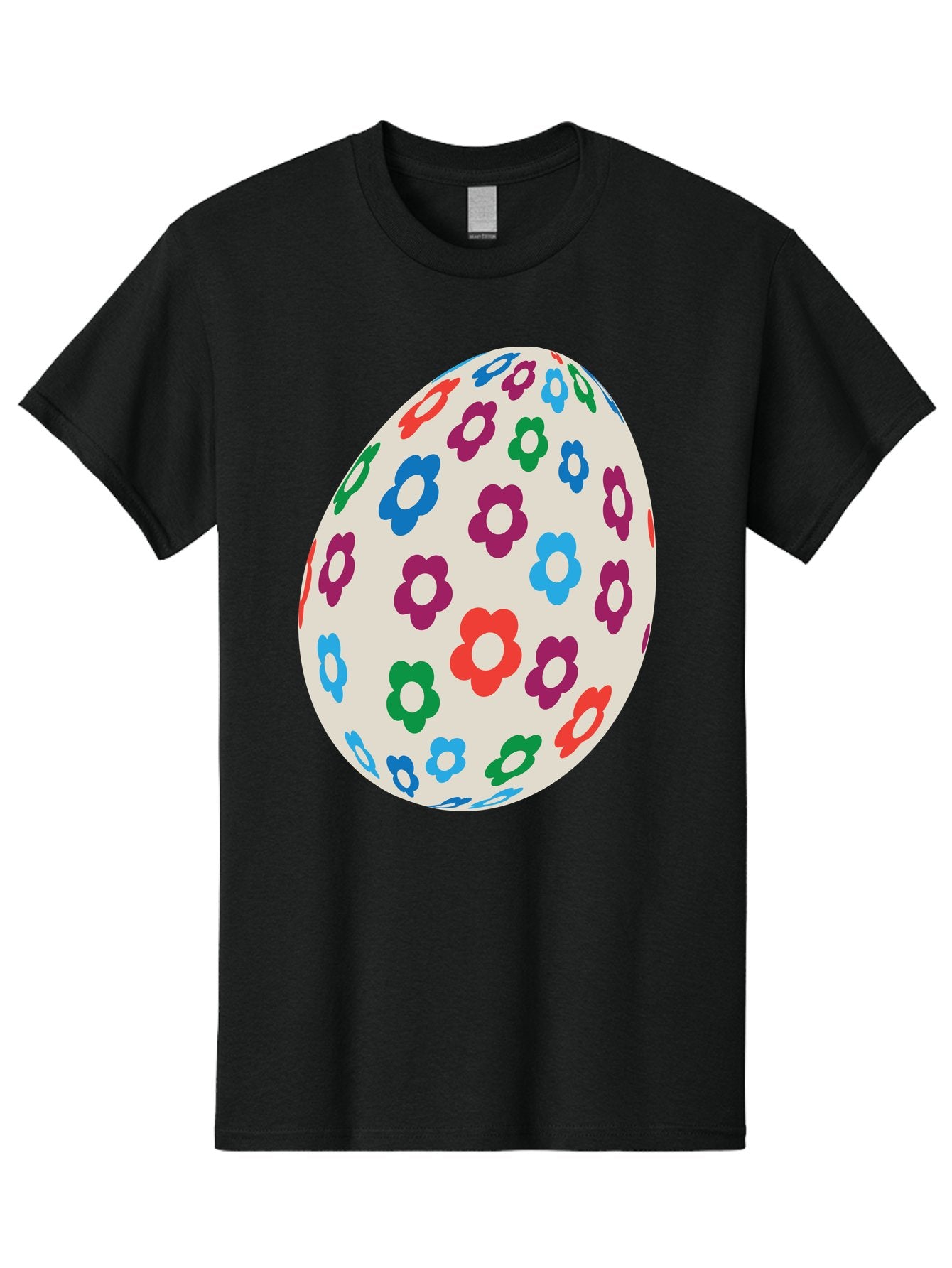 Floral-Egg-1 Men'S Graphic Tee, 100% Cotton, Comfortable Casual Summer Wear, Machine Washable, Colorful Flowers, Easter Egg Decoration, Floral Pattern, Pastel Colors, Festive Design, Spring Theme, Easter Celebration Aac729 6
