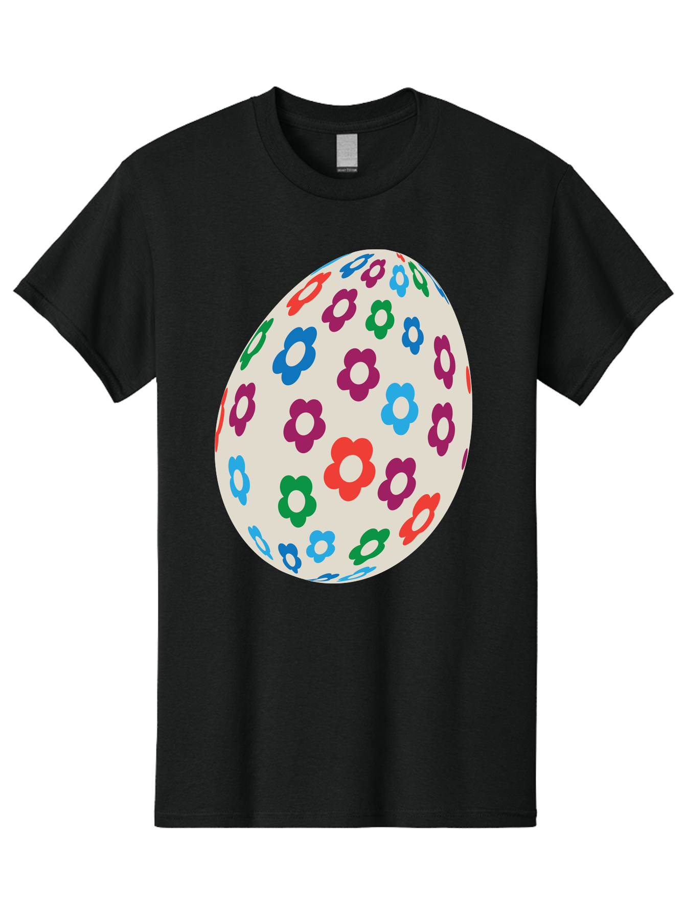 Floral-Egg-1 Men'S Graphic Tee, 100% Cotton, Comfortable Casual Summer Wear, Machine Washable, Colorful Flowers, Easter Egg Decoration, Floral Pattern, Pastel Colors, Festive Design, Spring Theme, Easter Celebration Aac729 13