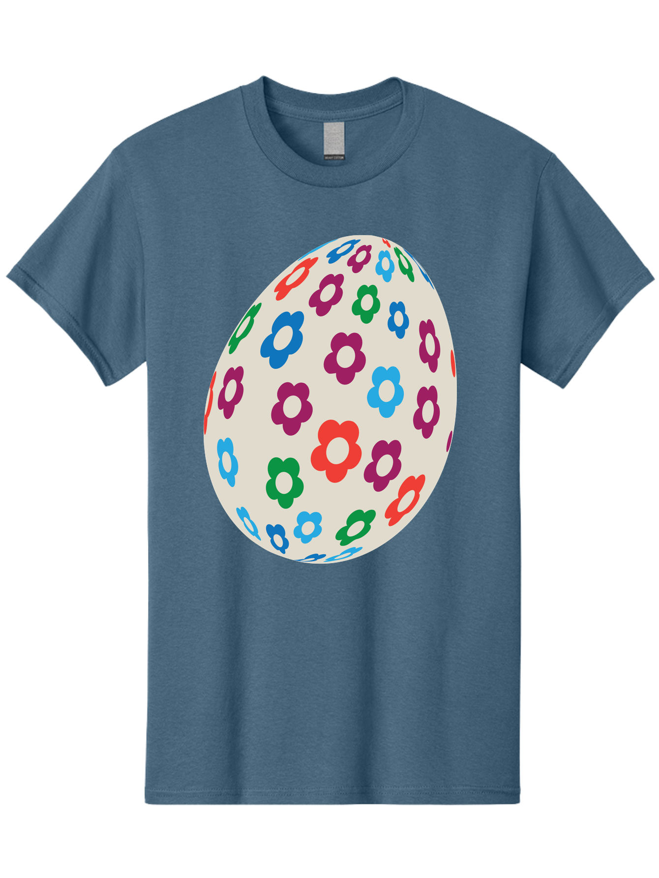 Floral-Egg-1 Men'S Graphic Tee, 100% Cotton, Comfortable Casual Summer Wear, Machine Washable, Colorful Flowers, Easter Egg Decoration, Floral Pattern, Pastel Colors, Festive Design, Spring Theme, Easter Celebration Aac729 17