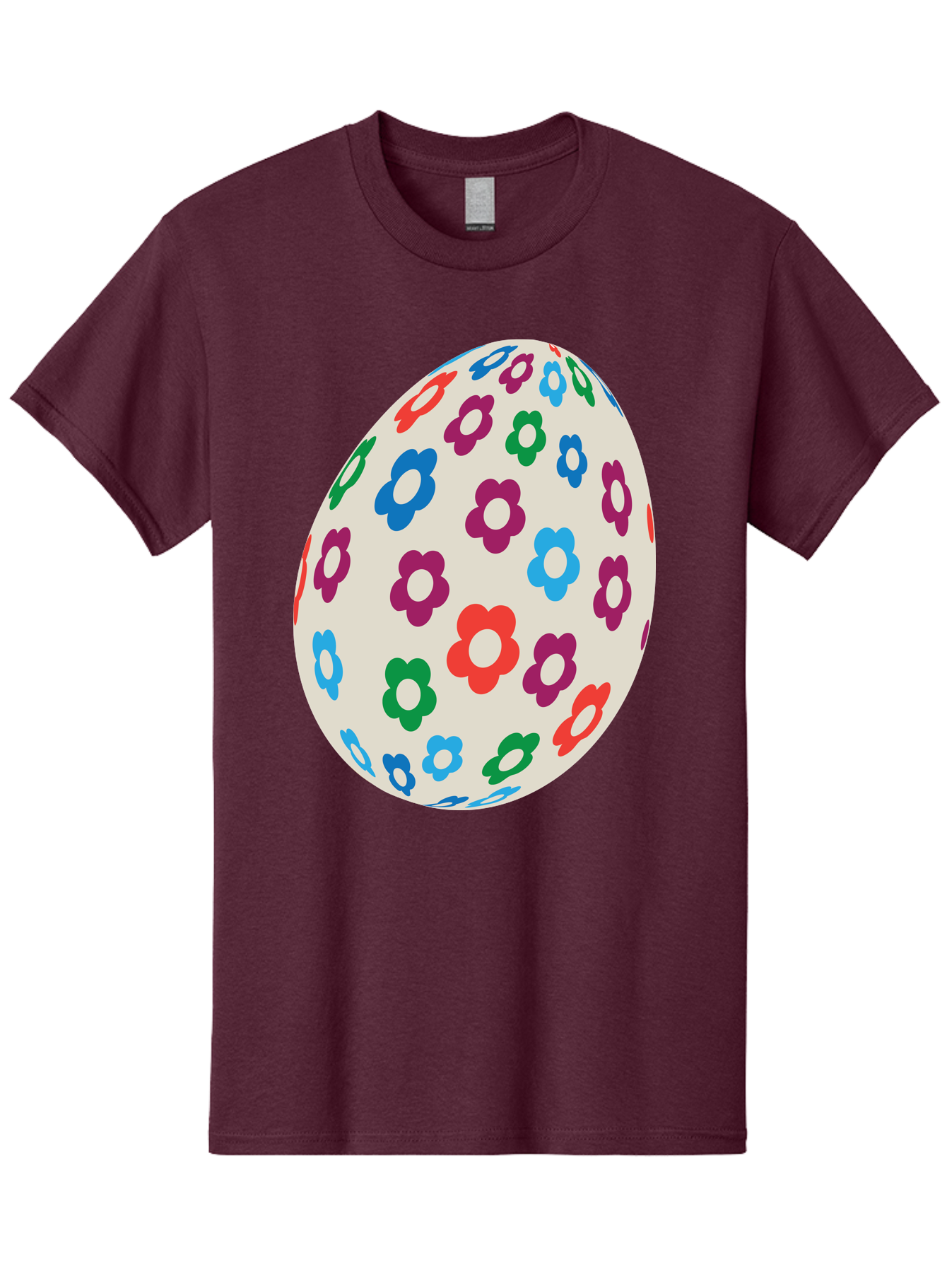 Floral-Egg-1 Men'S Graphic Tee, 100% Cotton, Comfortable Casual Summer Wear, Machine Washable, Colorful Flowers, Easter Egg Decoration, Floral Pattern, Pastel Colors, Festive Design, Spring Theme, Easter Celebration Aac729 19