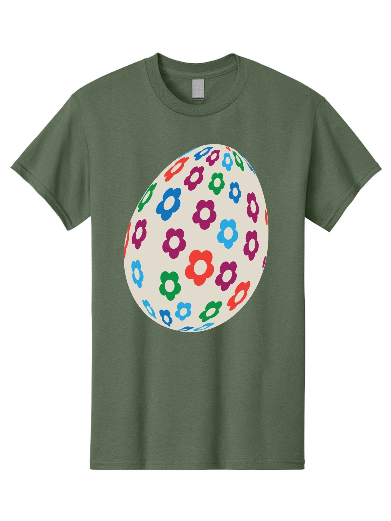Floral-Egg-1 Men'S Graphic Tee, 100% Cotton, Comfortable Casual Summer Wear, Machine Washable, Colorful Flowers, Easter Egg Decoration, Floral Pattern, Pastel Colors, Festive Design, Spring Theme, Easter Celebration Aac729 8